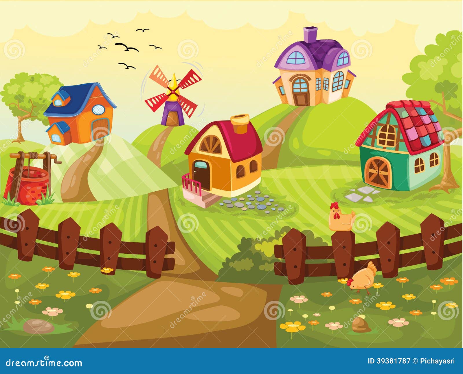 clip art illustrations farmhouse - photo #20