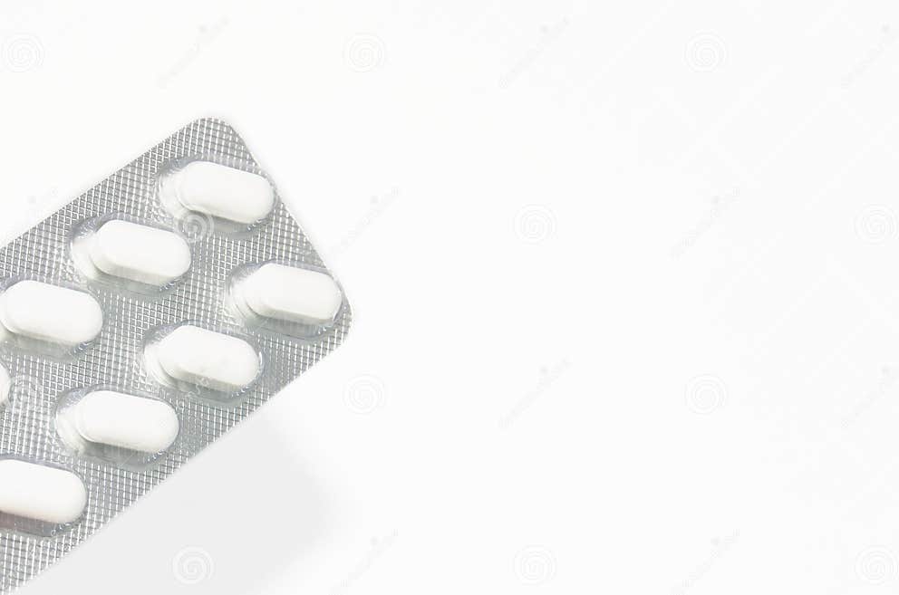 Farmacotherapeutische Categorie Een Blisterverpakking Met Witte Pillen Om Medicatie in Te