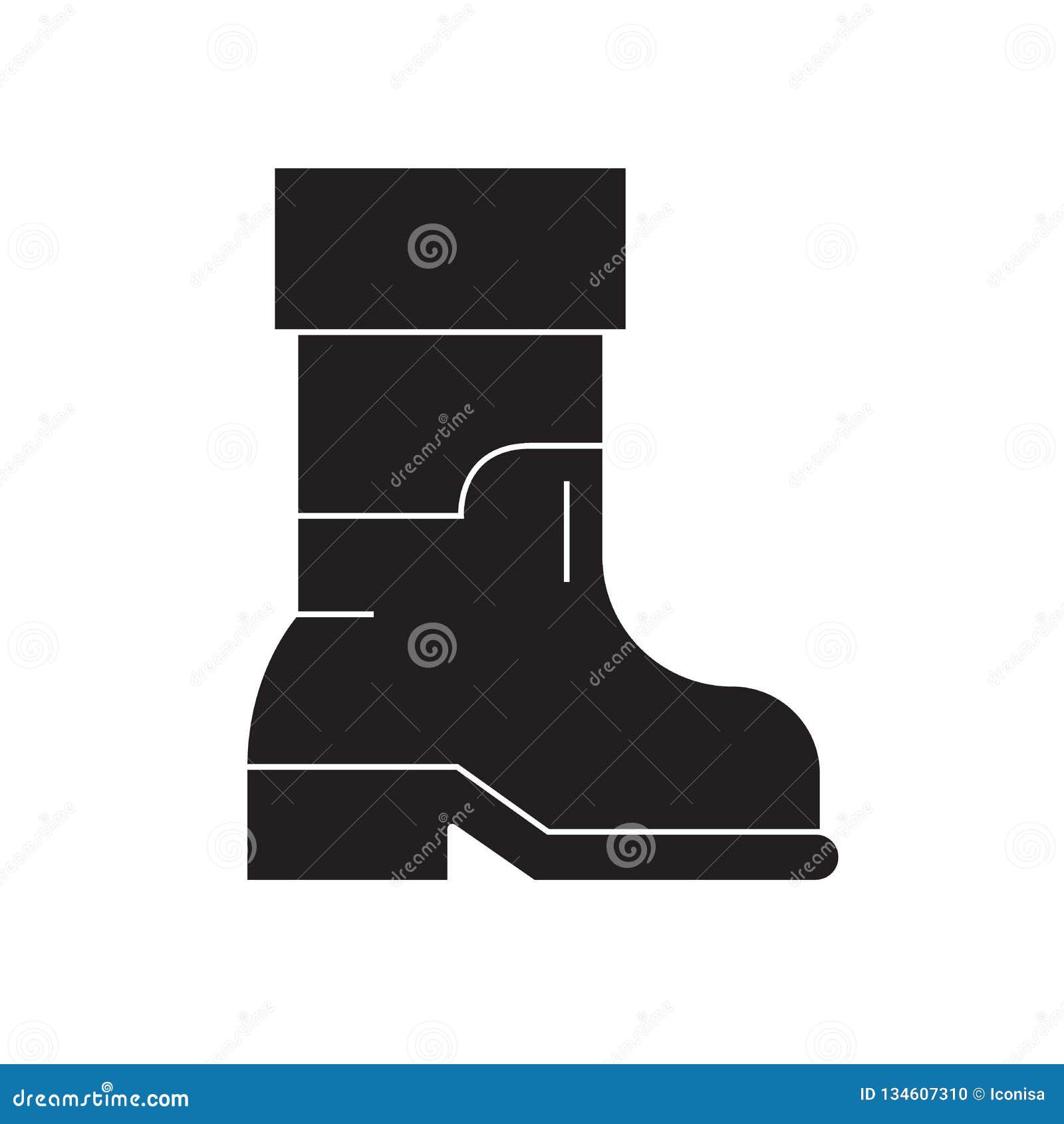 Farmer Boots Black Vector Concept Icon. Farmer Boots Flat Illustration ...