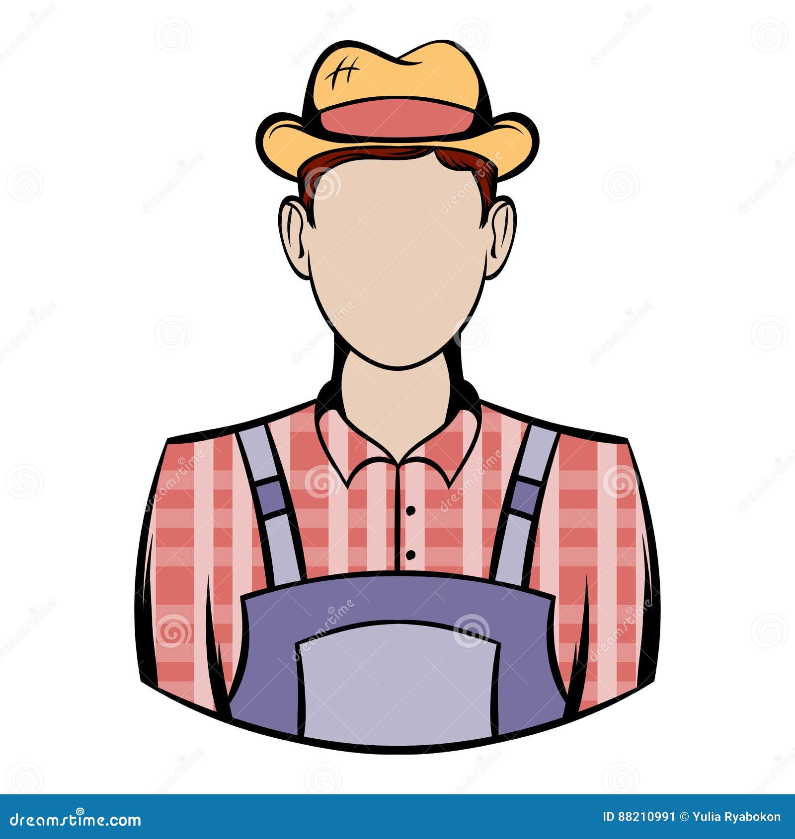 Farmer icon cartoon stock vector. Illustration of healthy - 88210991