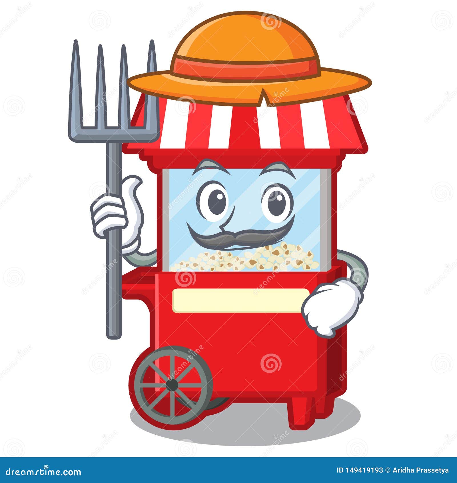 farmer popcron machine in the character 
