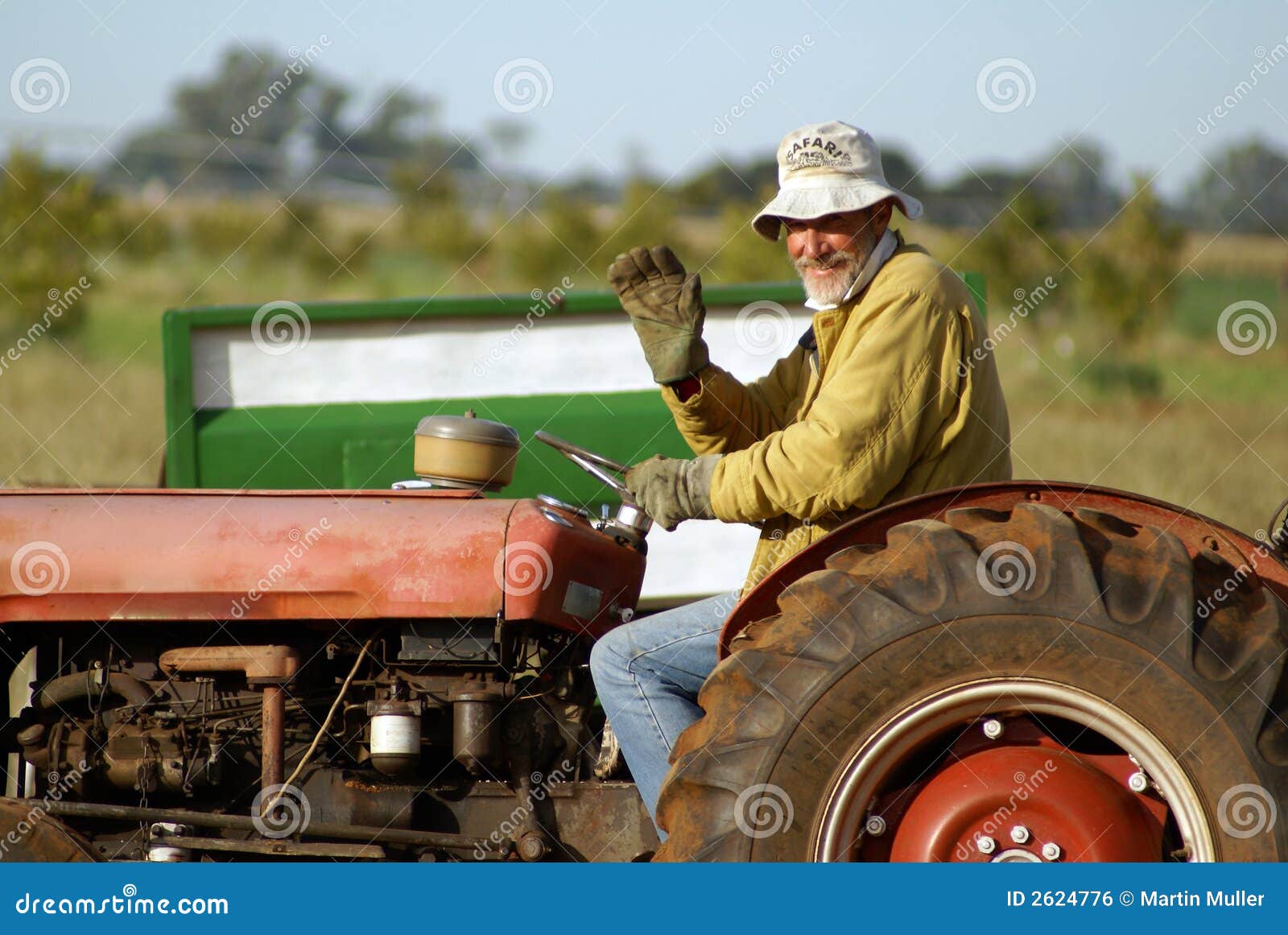 Farmer On Tractor Royalty Free Stock Image Image 2624776