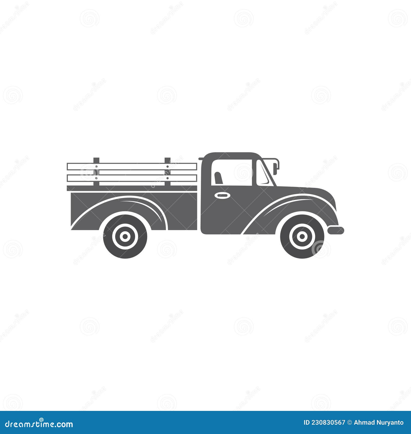 farmer truck illustation