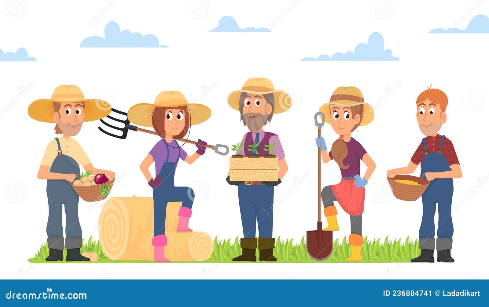 Farmers Group. Agriculture Farmer, Farming Workers Community. People ...