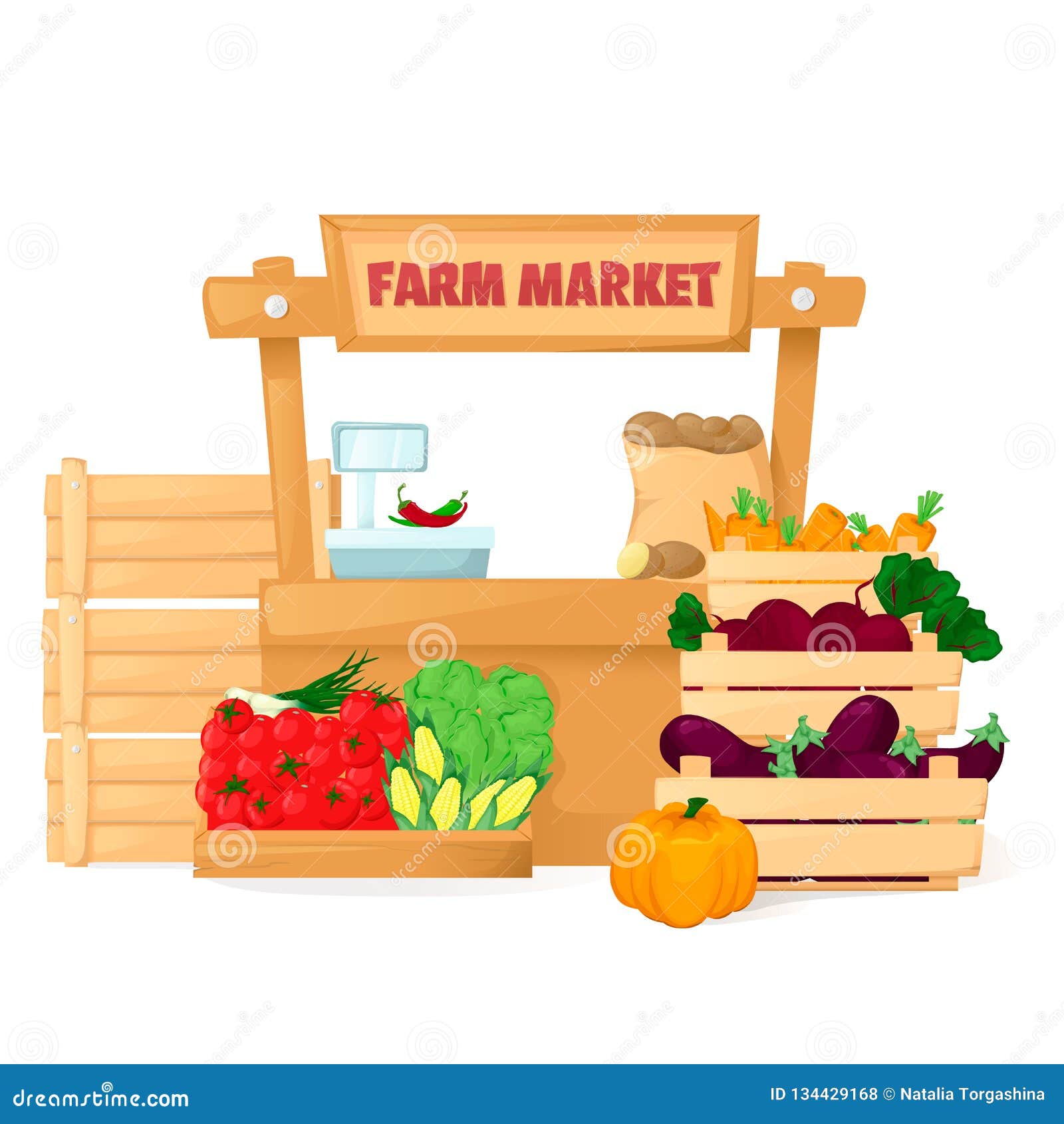 Farmers Organic Local Shop. Selling Fruit and Vegetables. Produce Stands Stock Vector - Illustration of farm, corn: 134429168 Farmers Organic Local Shop. Selling Fruit and Vegetables. Produce Stands Stock Vector - Illustration of farm, corn: 134429168