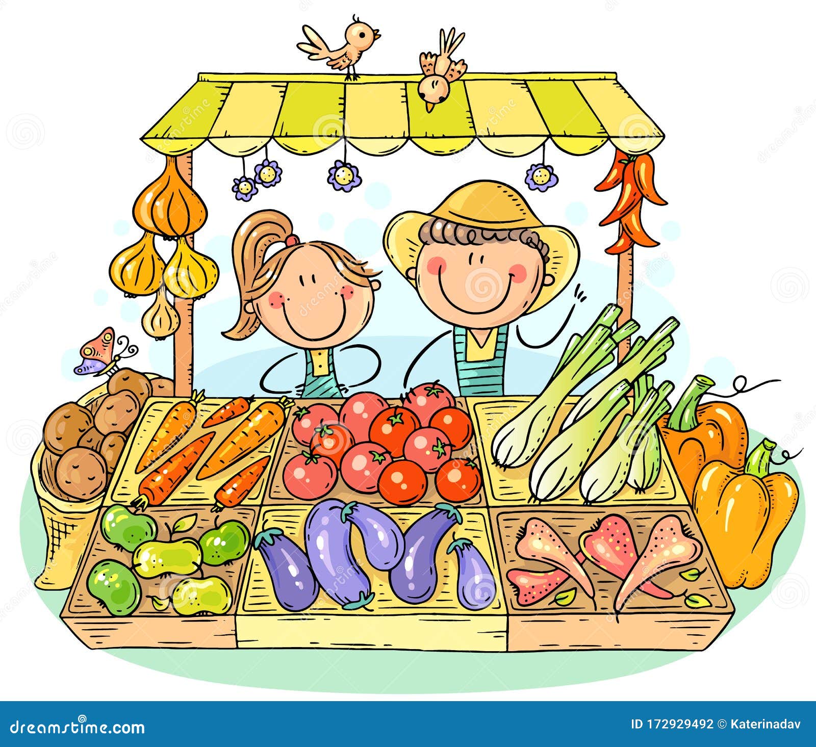 Sketch poster for farm market vegetables Vector Image