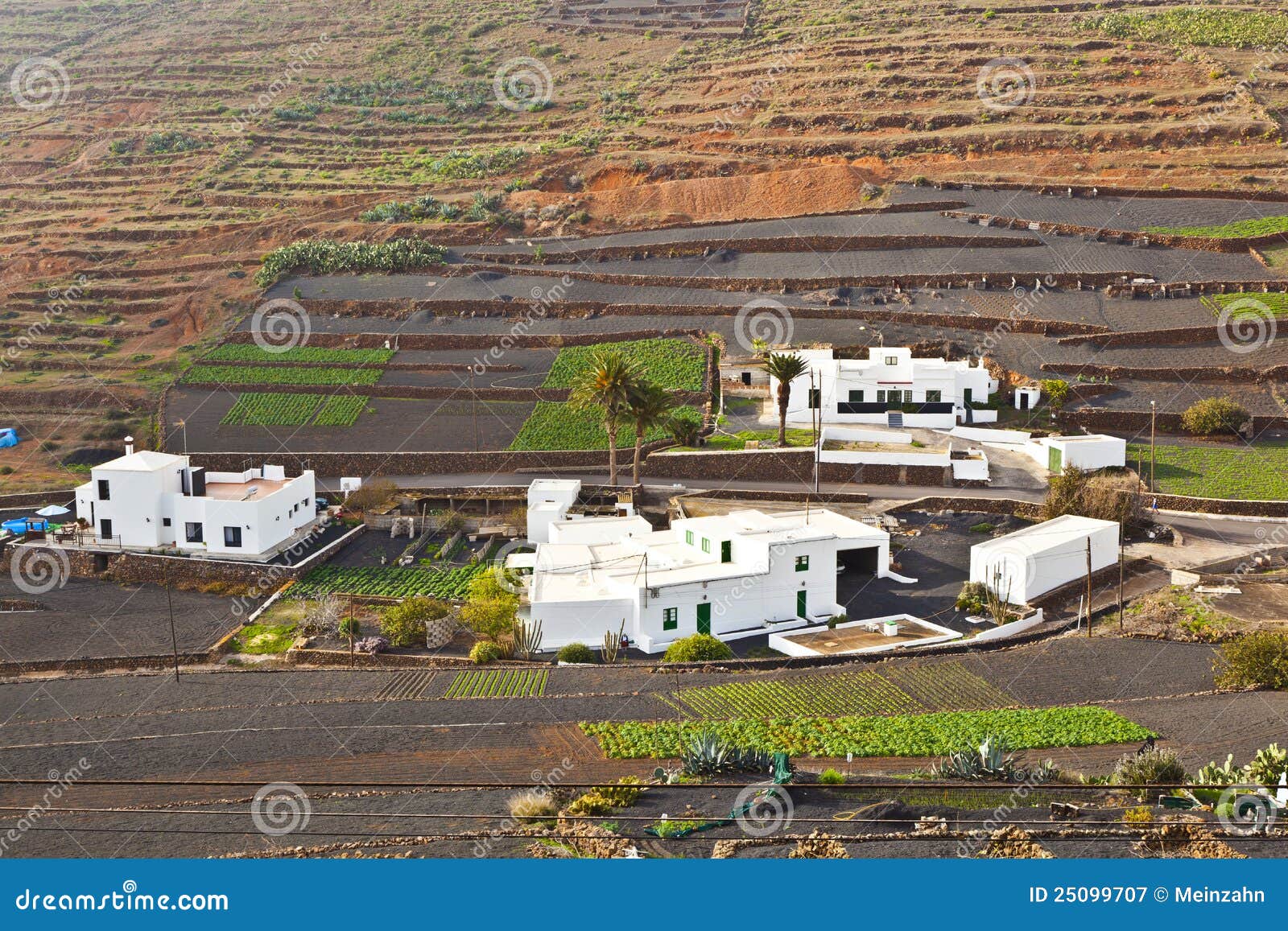 Farmhouse in Rural Area in Lanzarote Stock Image Image of green, flow