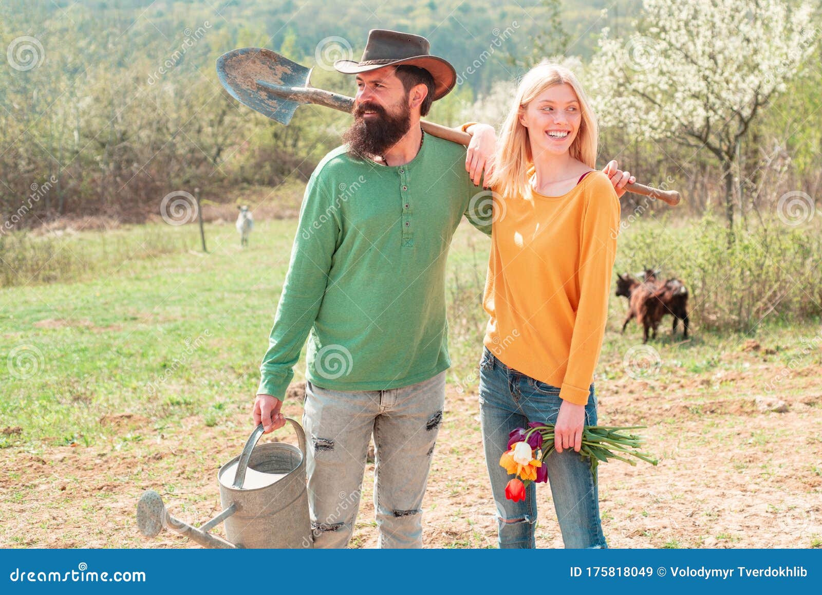 Picked Up A Husband For Farming Farming and Agriculture Cultivation. Earth Concept. Homegrown Organic