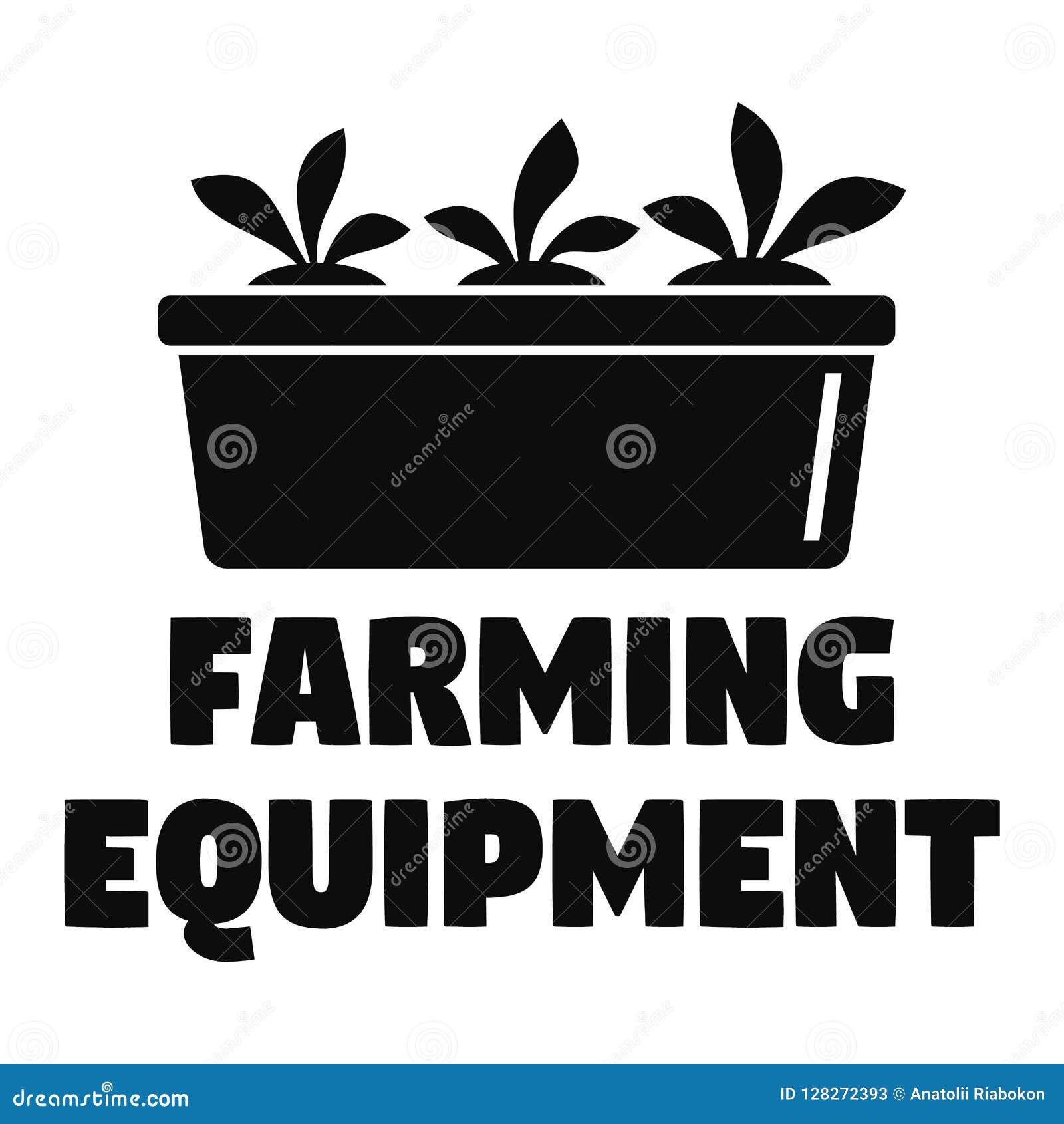 Farming Equipment Logo, Simple Style Stock Vector Illustration of goose, agricultural 128272393