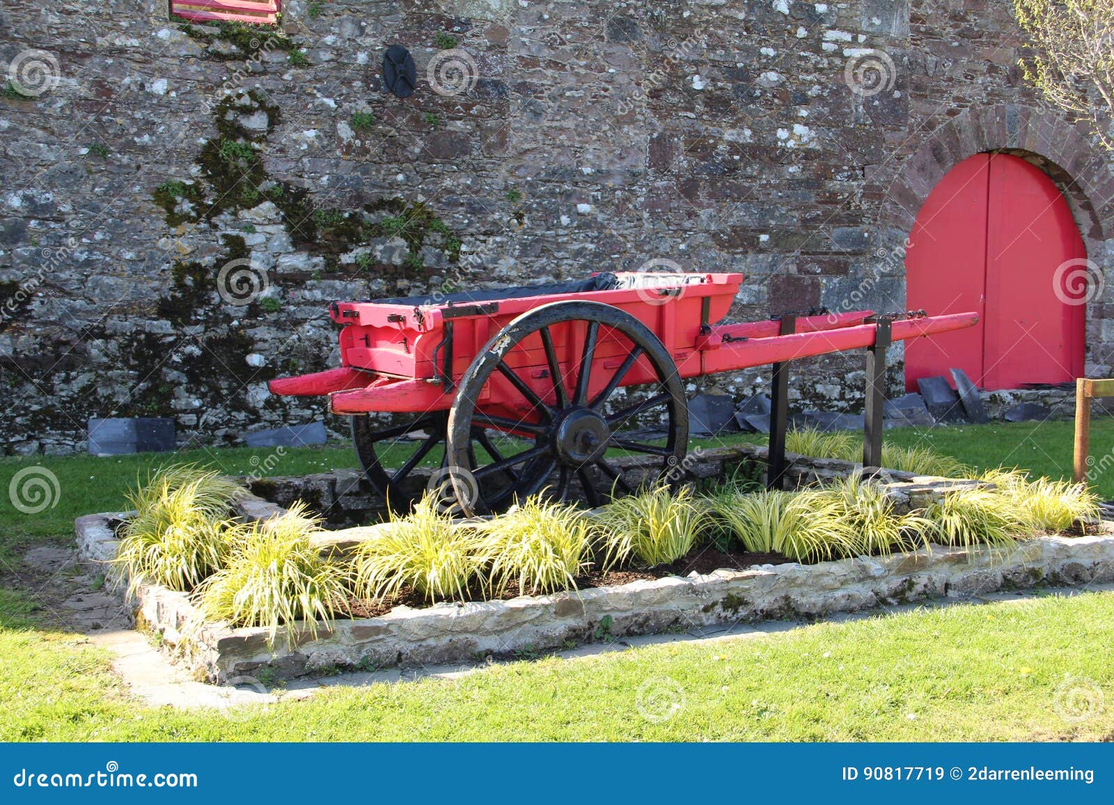 Farming Equipment Painted Red Stock Image Image of tools, wheel 90817719