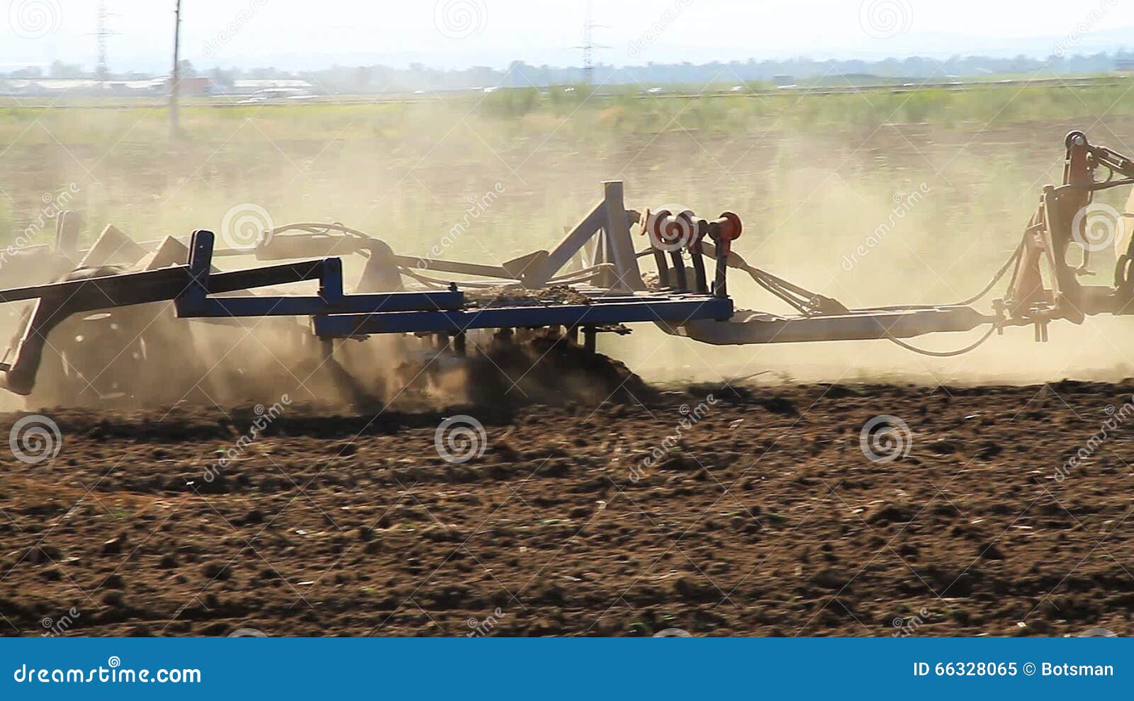 Farming. the Tractor Plows the Land. Stock Video Video of harrows