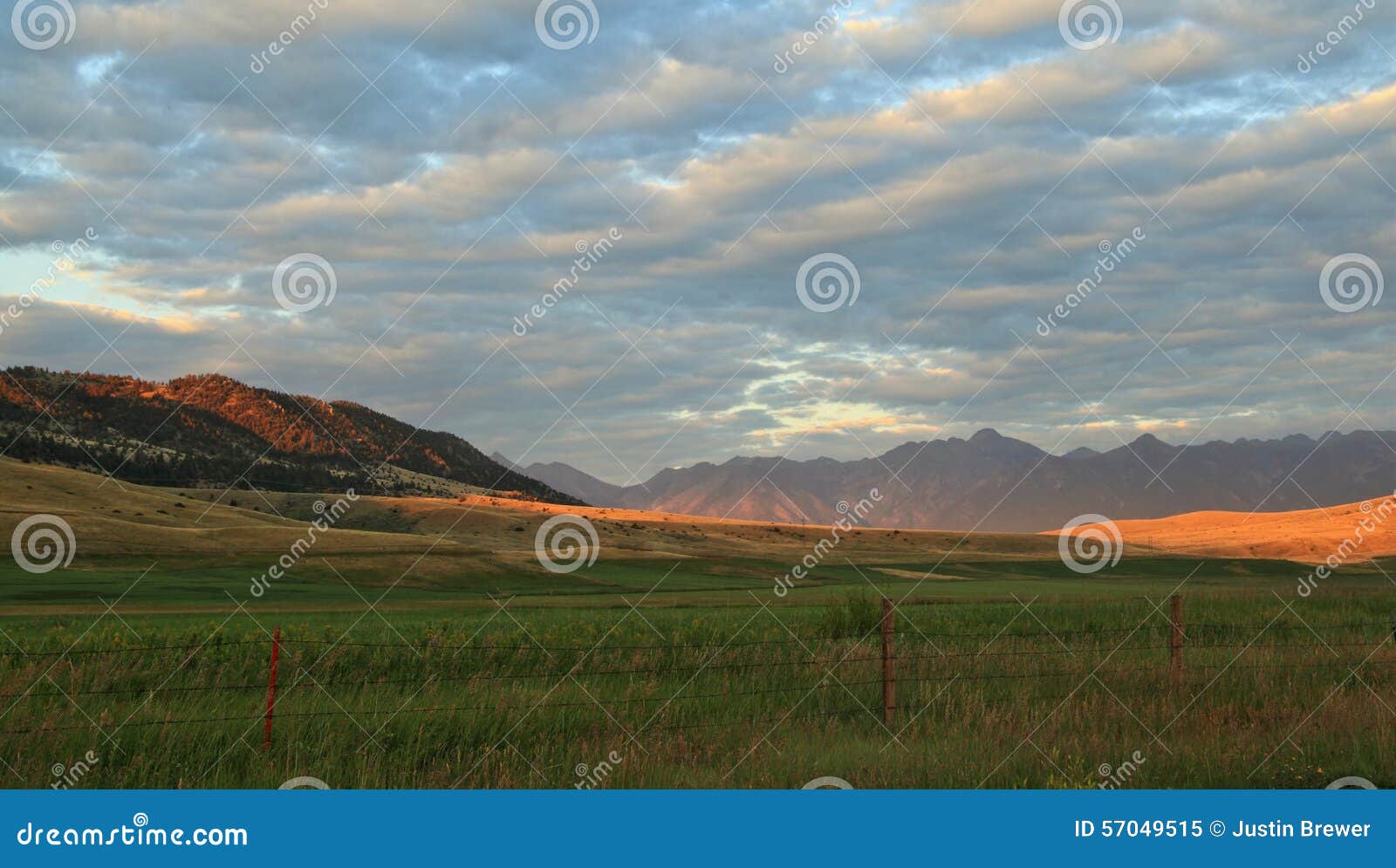 farmland sunset in montana