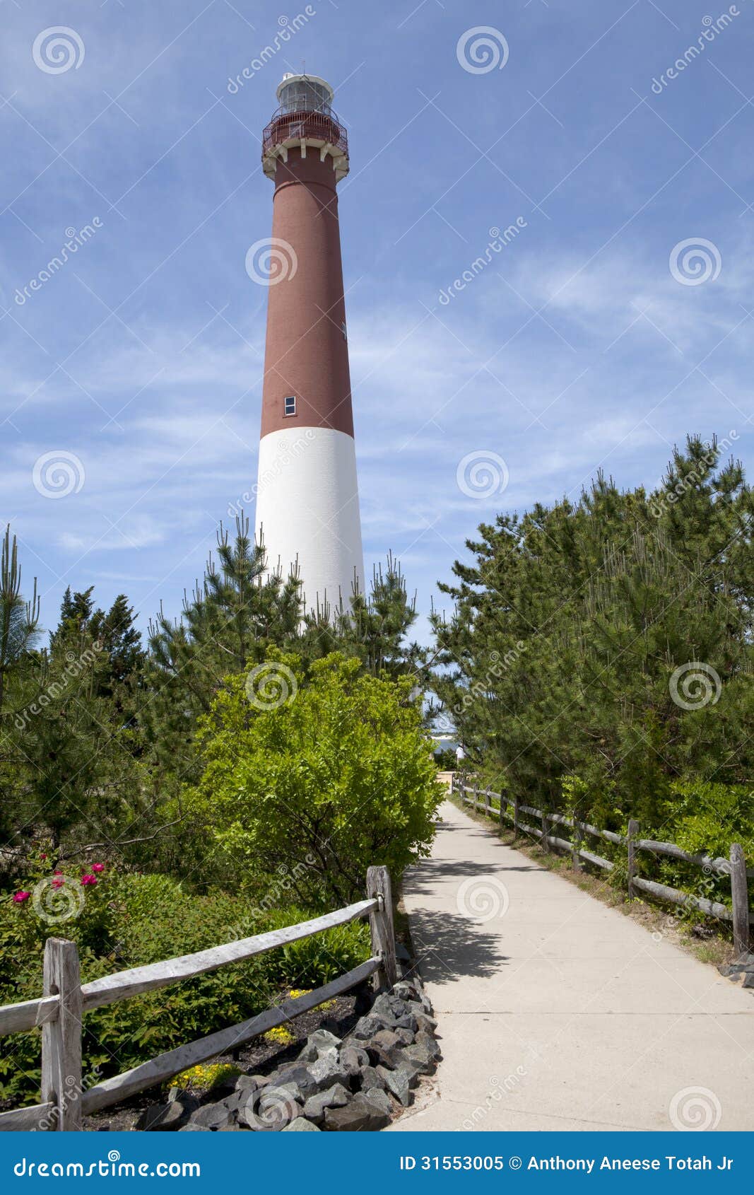 Faro De La Luz De Barnegat, New Jersey Imagen de archivo Imagen de