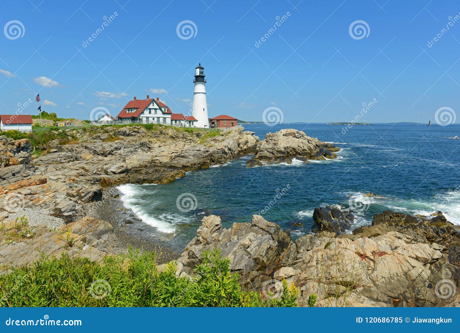 Faro Principal De Portland, Maine, Los E Imagen editorial Imagen de
