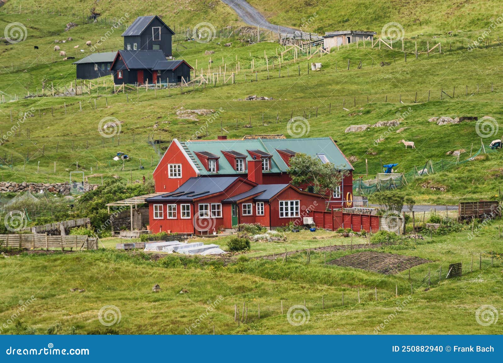 Faroese Arctic Farm Near Torshavn, Faroe Islands Stock Photo - Image of ...