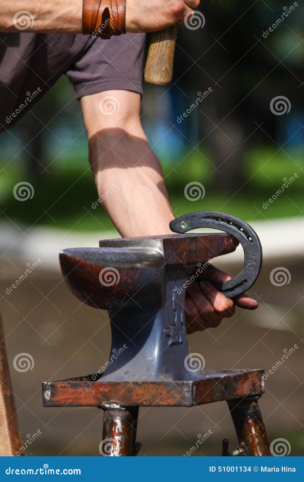 Farrier making horseshoe stock photo. Image of close 51001134