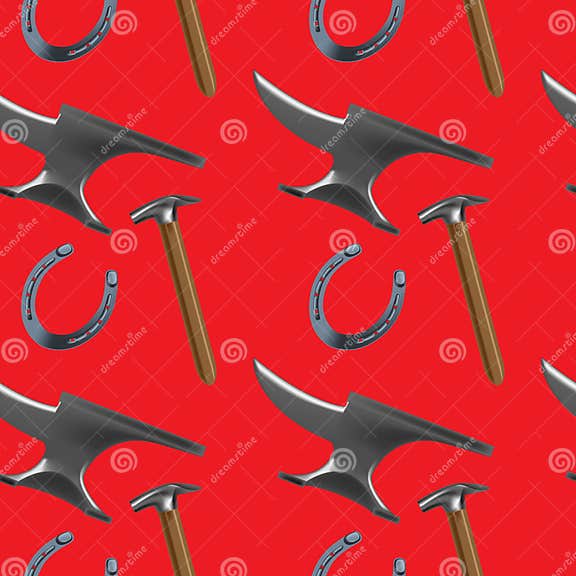 Farriers Tools Pattern Test Stock Vector Illustration of blacksmith