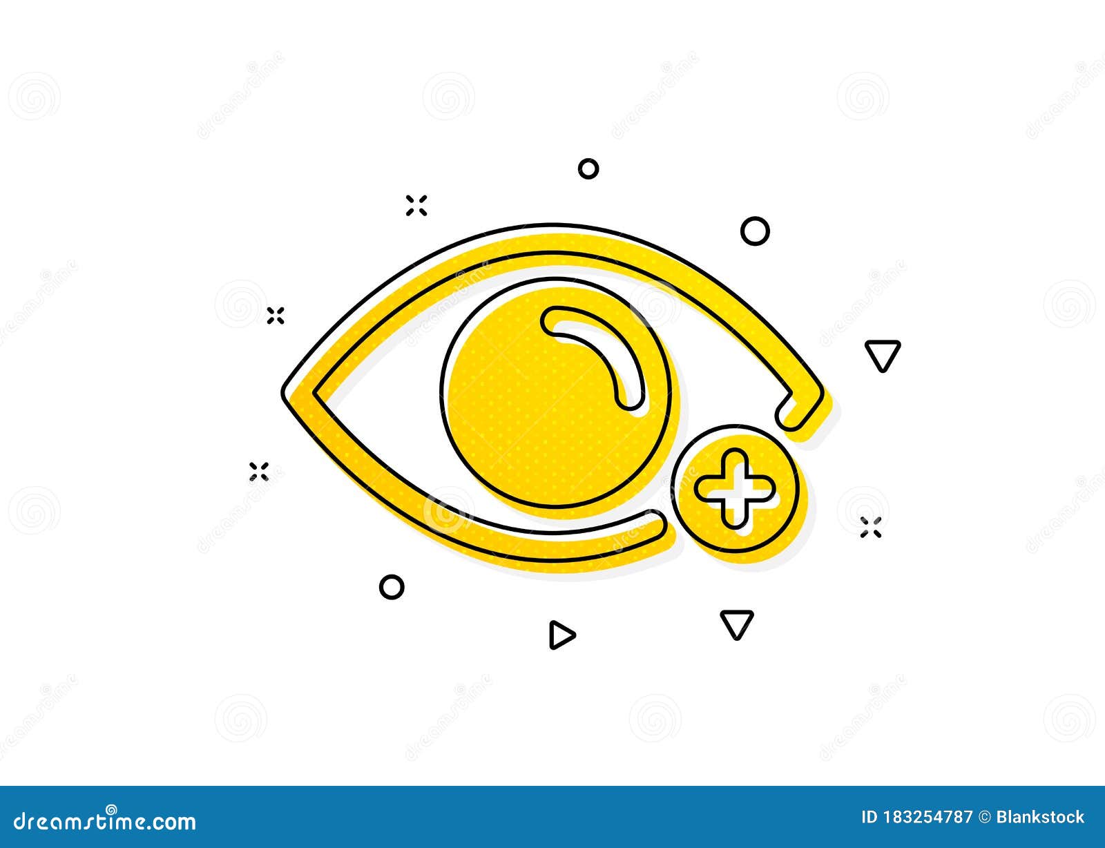 farsightedness icon. eye diopter sign. optometry vision. 
