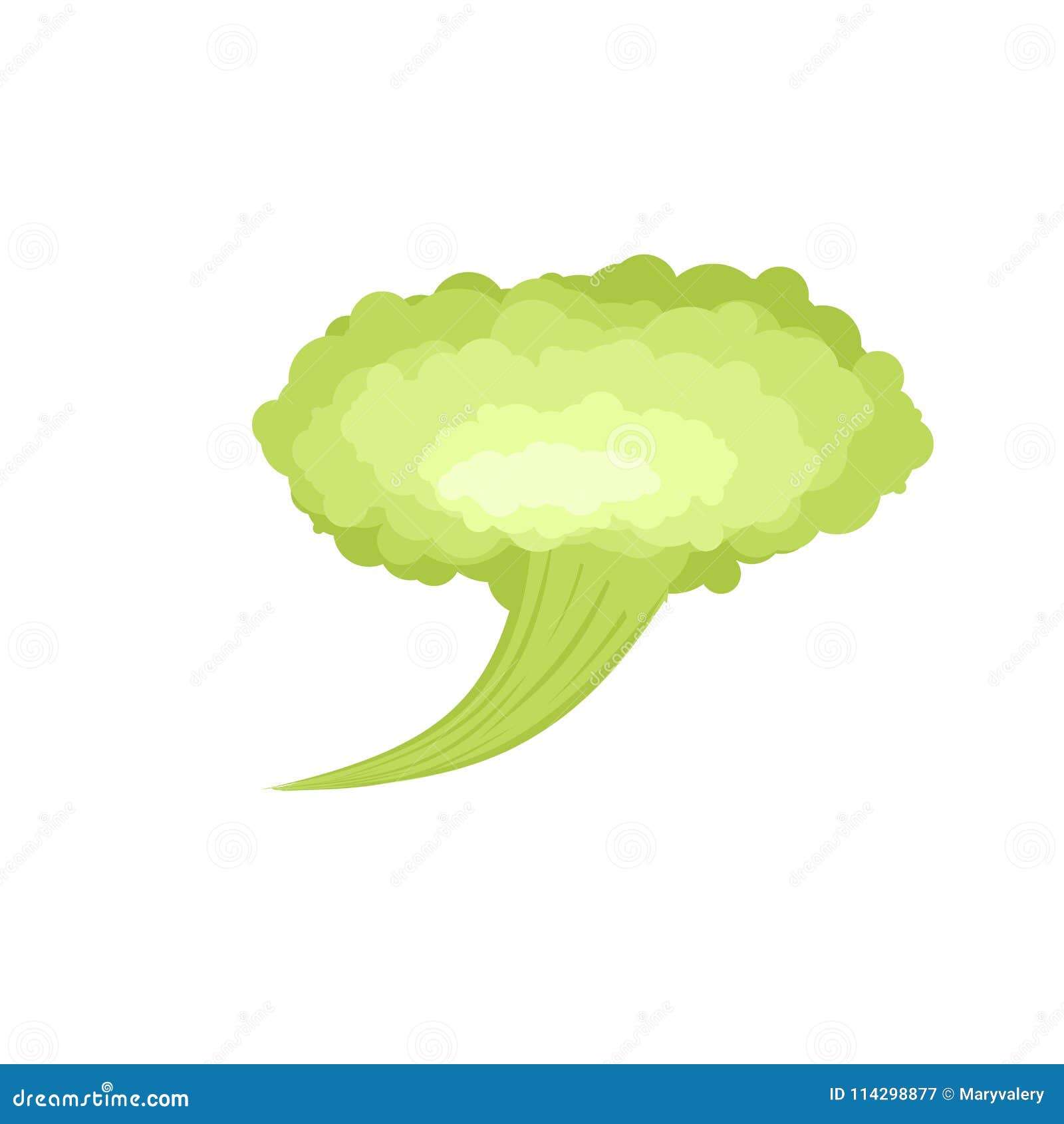 Green Smell Steam, Toxic Stink Smoke, Dust Cloud Or Fart In Comic