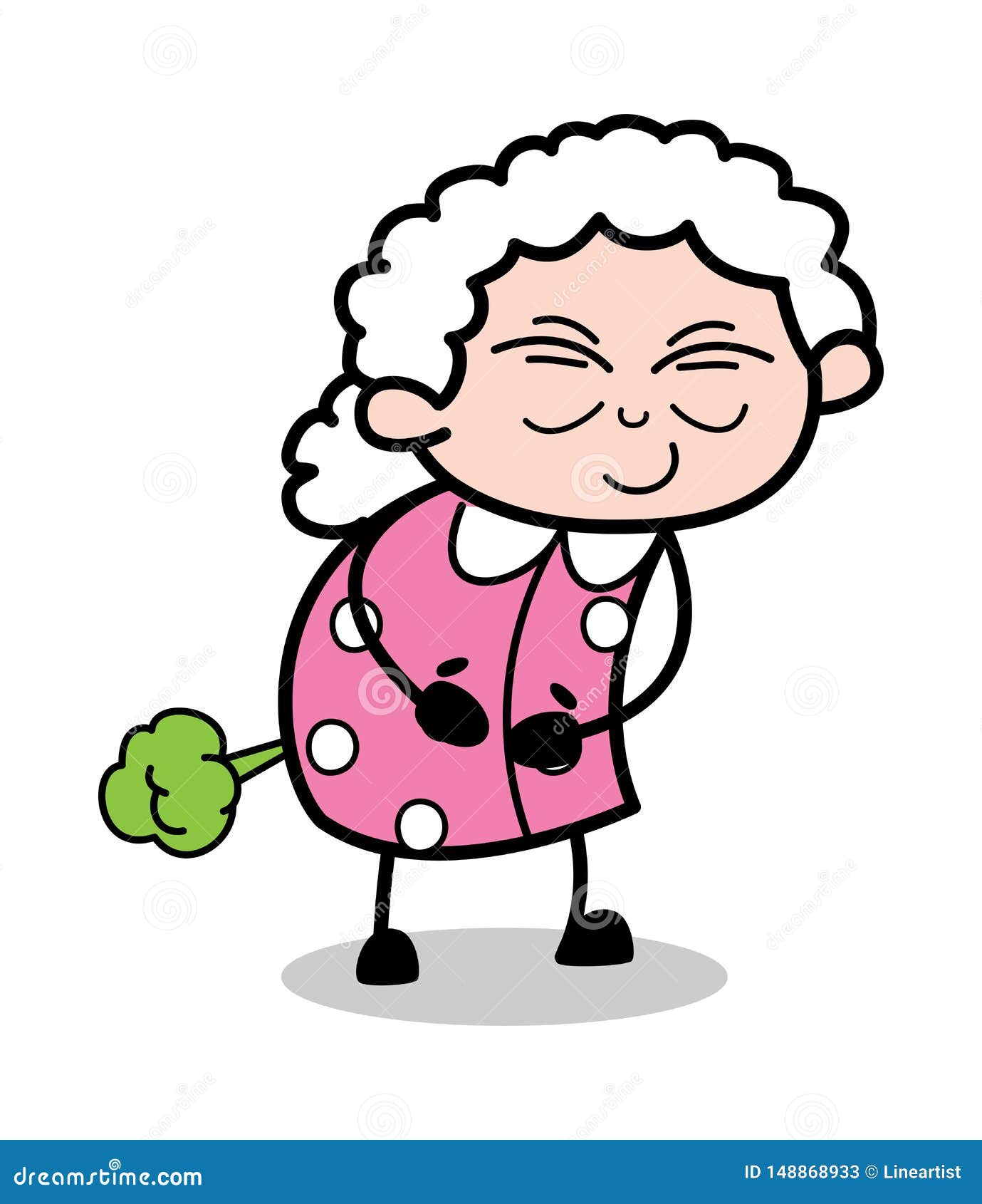 Old Cartoon Granny Vector Illustration Stock Illustration - Illustration of  smell, vectors: 148868933