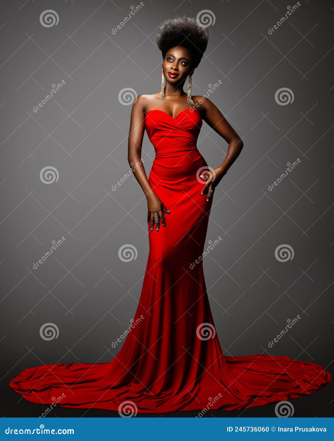 Girl Brunette Evening Red Dress Makeup Stock Photo 1143192872 | Shutterstock