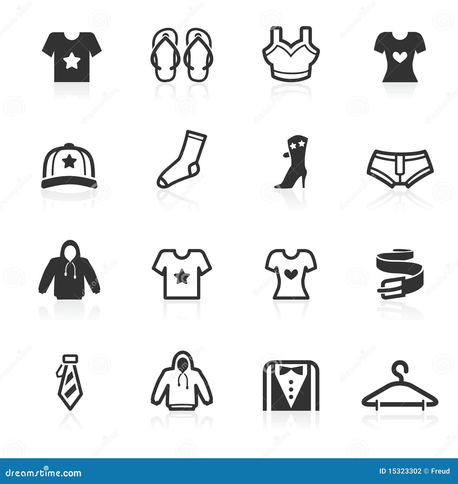 Fashion & Apparel Icons - Minimo Series Stock Illustration ...