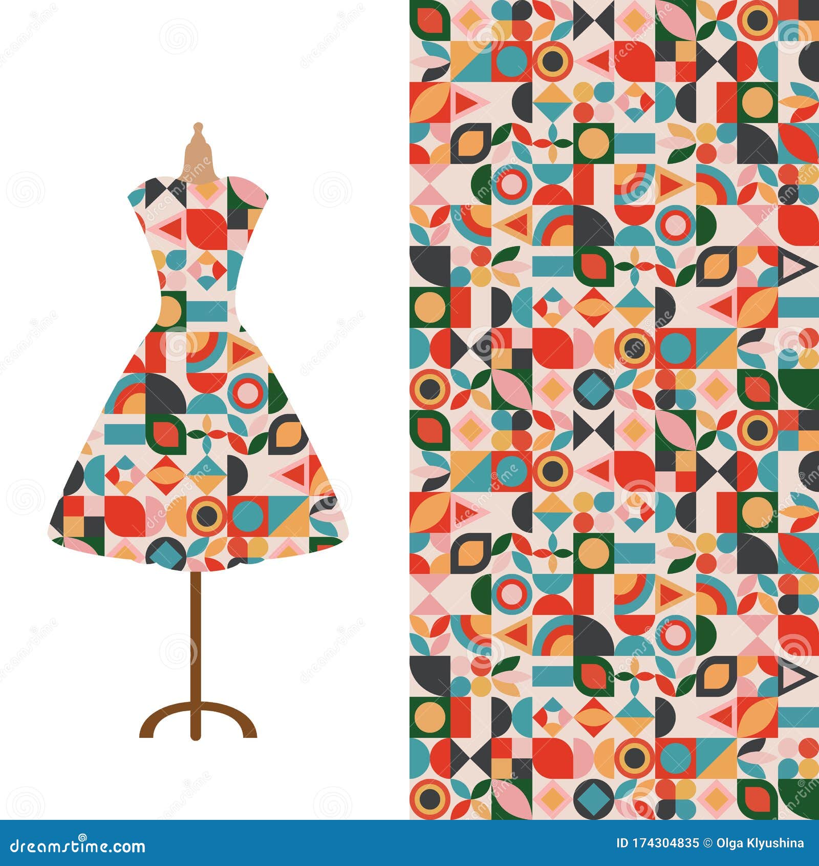 Fashion Art Collection, Vector Illustration. Vintage Tailor`s Dummy ...