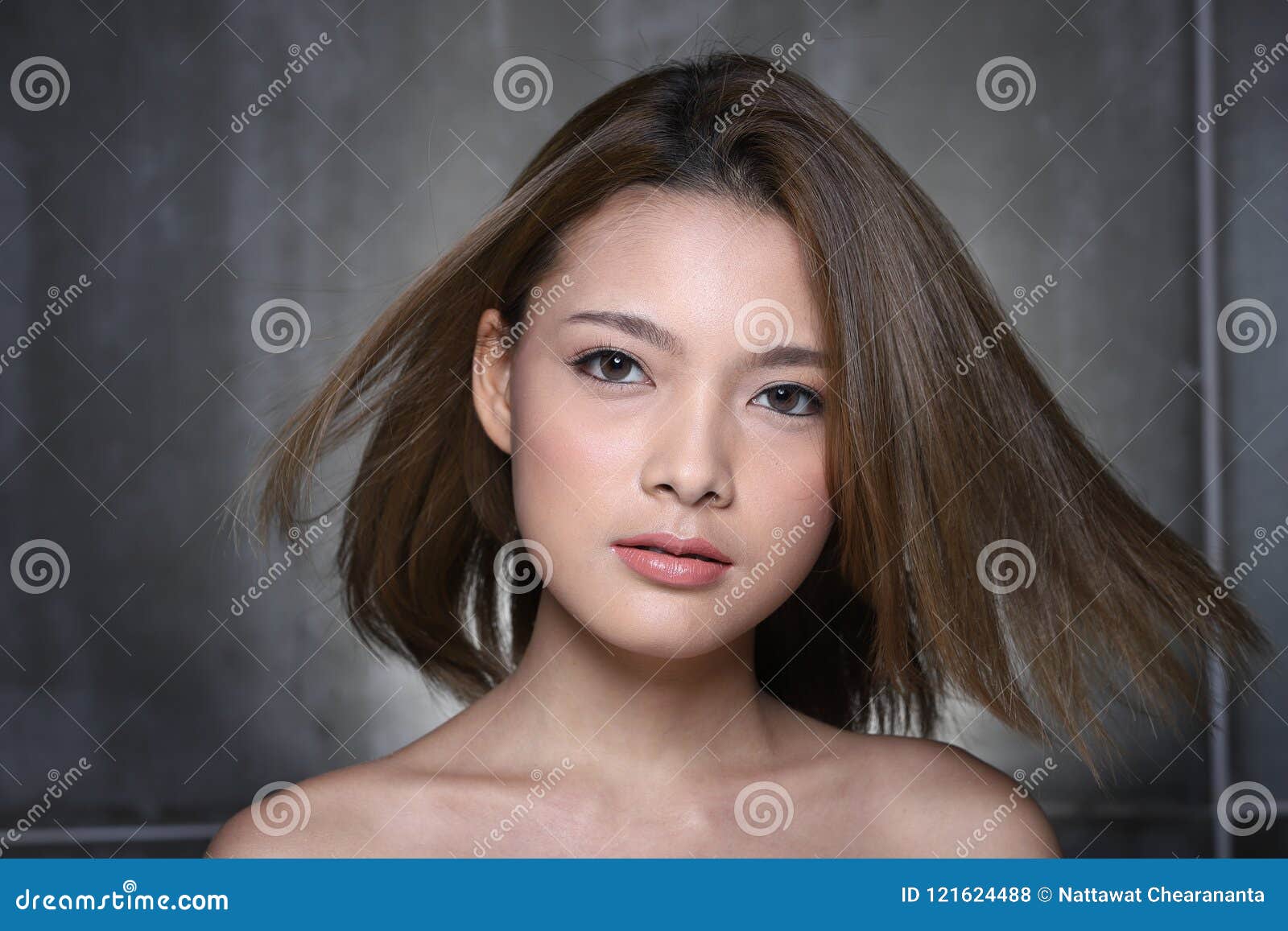Fashion Asian Woman With Update Style And Make Up Hairstyle Stock Photo Image Of Casual Fashion 121624488