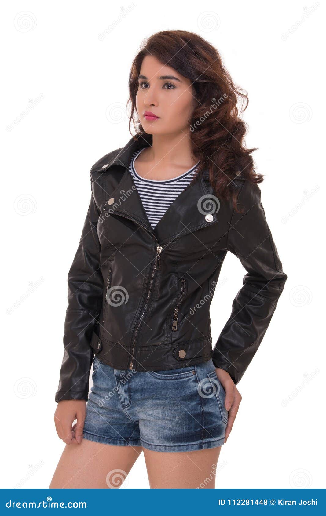 Fashion Attitude Girl with the Front Pose Stock Photo - Image of ...