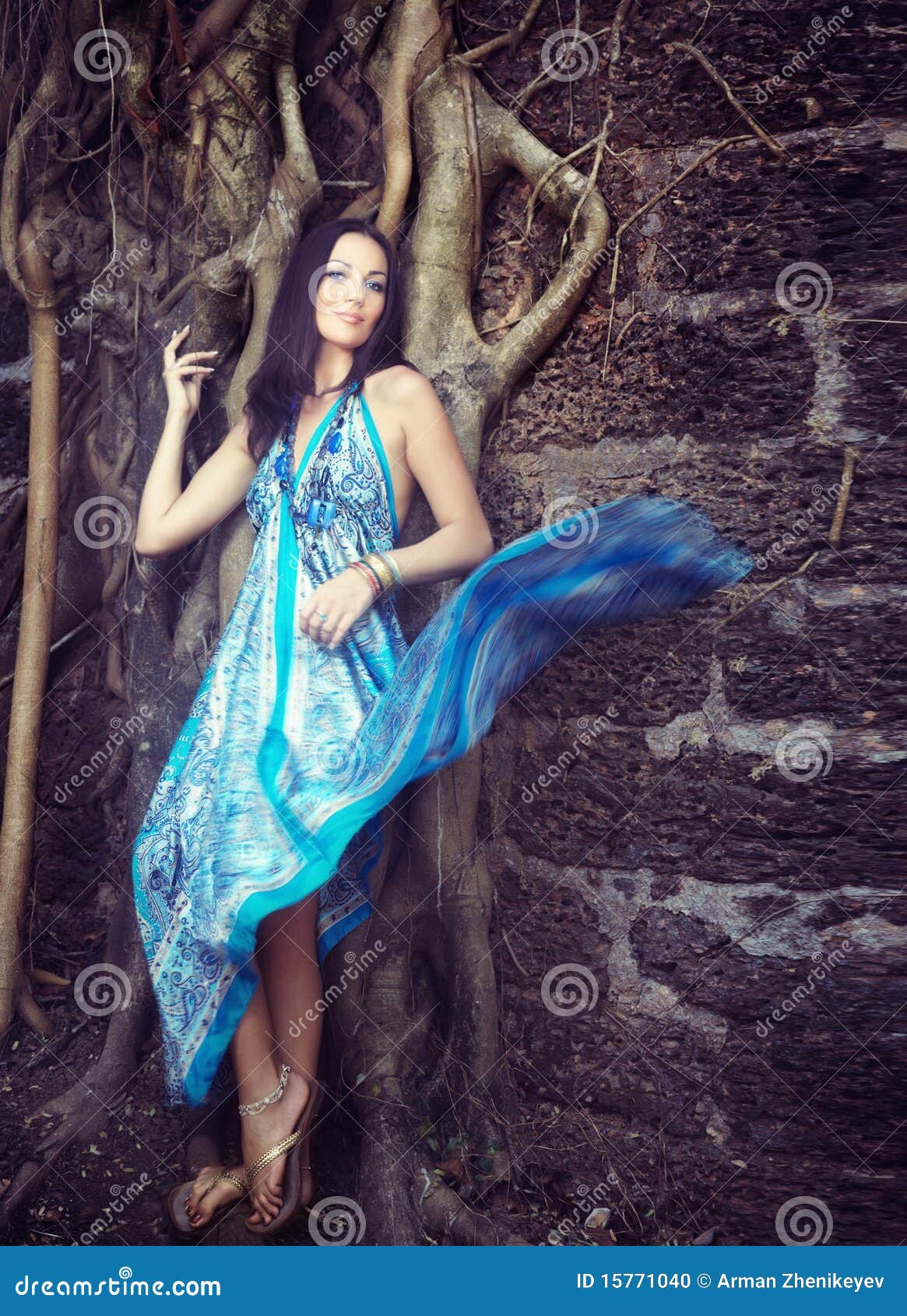 Fashion at the banyan stock photo. Image of pretty, beauty 15771040