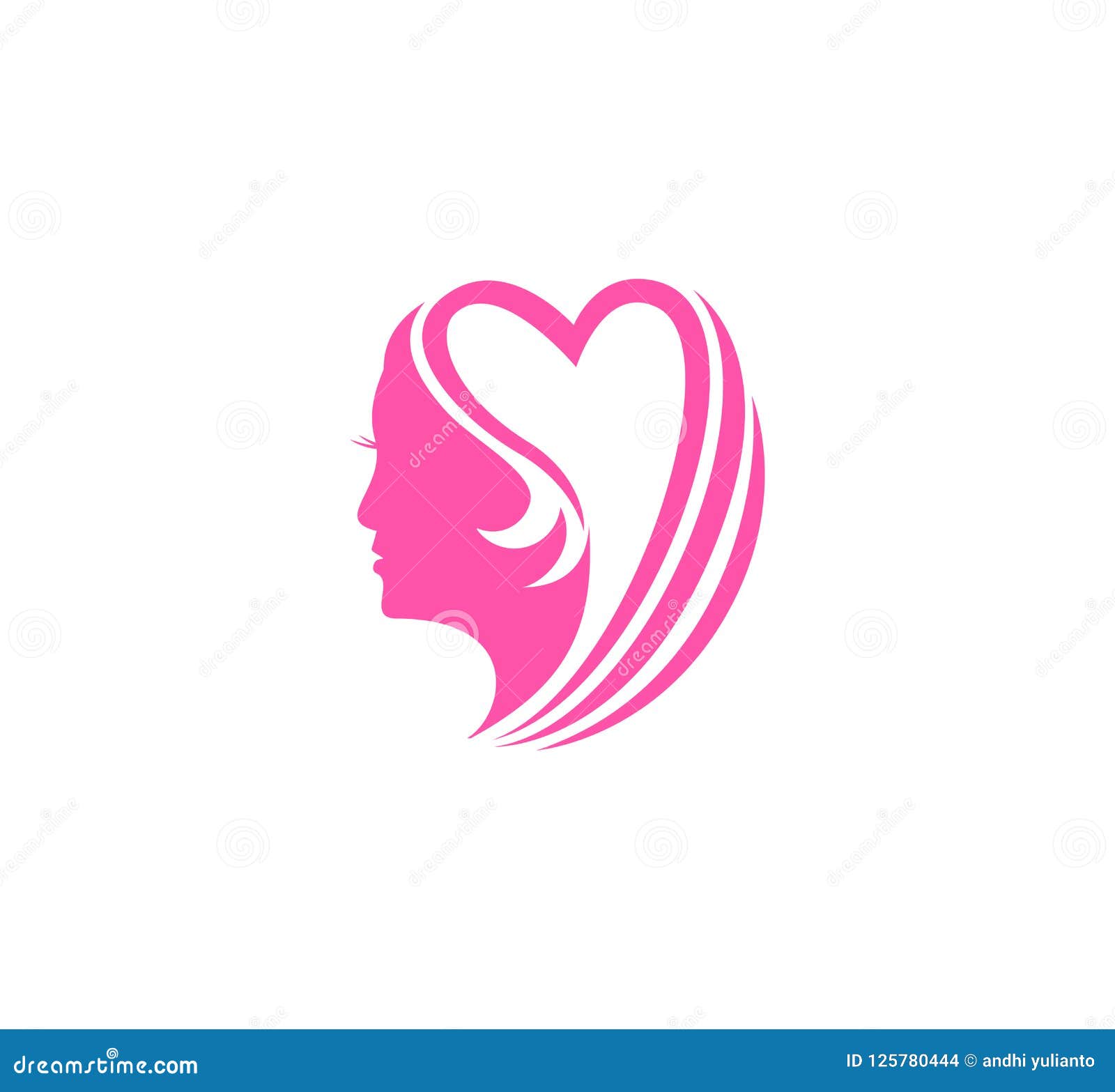 Fashion And Beauty Women Face Profile Icon Logo Design Stock Illustration Illustration Of Definition Center