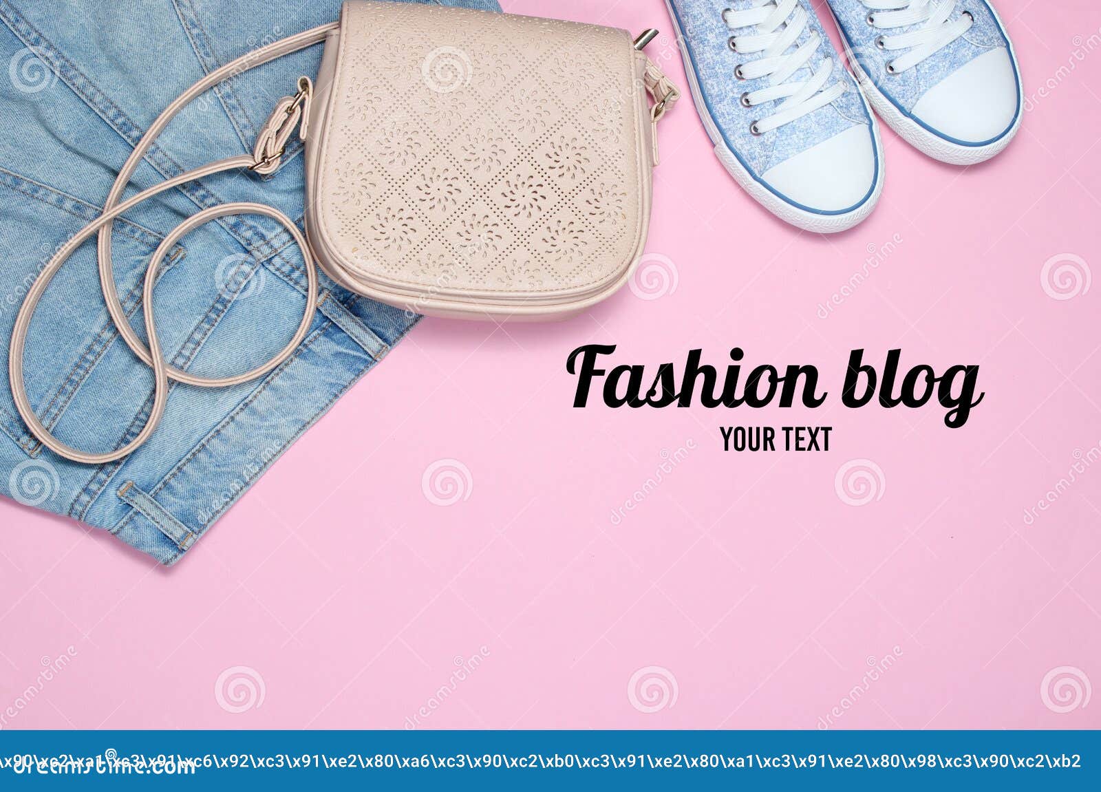 Fashion Blog. Fashionable Women& X27;s Clothing, Shoes Stock Image ...