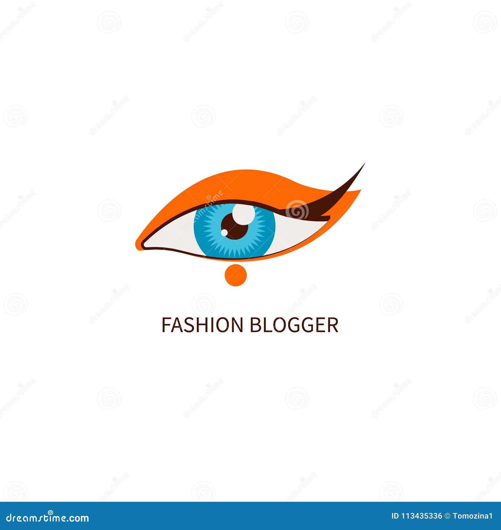 Fashion Blogger, Eye Makeup Stock Vector - Illustration of creative ...