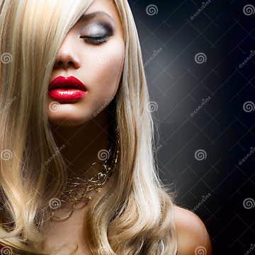 Fashion Blond Girl stock photo. Image of beautiful, eyes - 23834122