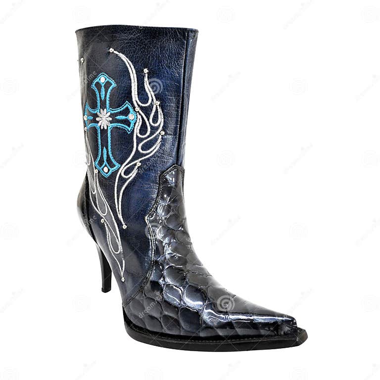 Fashion Boot, Woman Extravagant Western Style Boot Stock Photo Image(06)