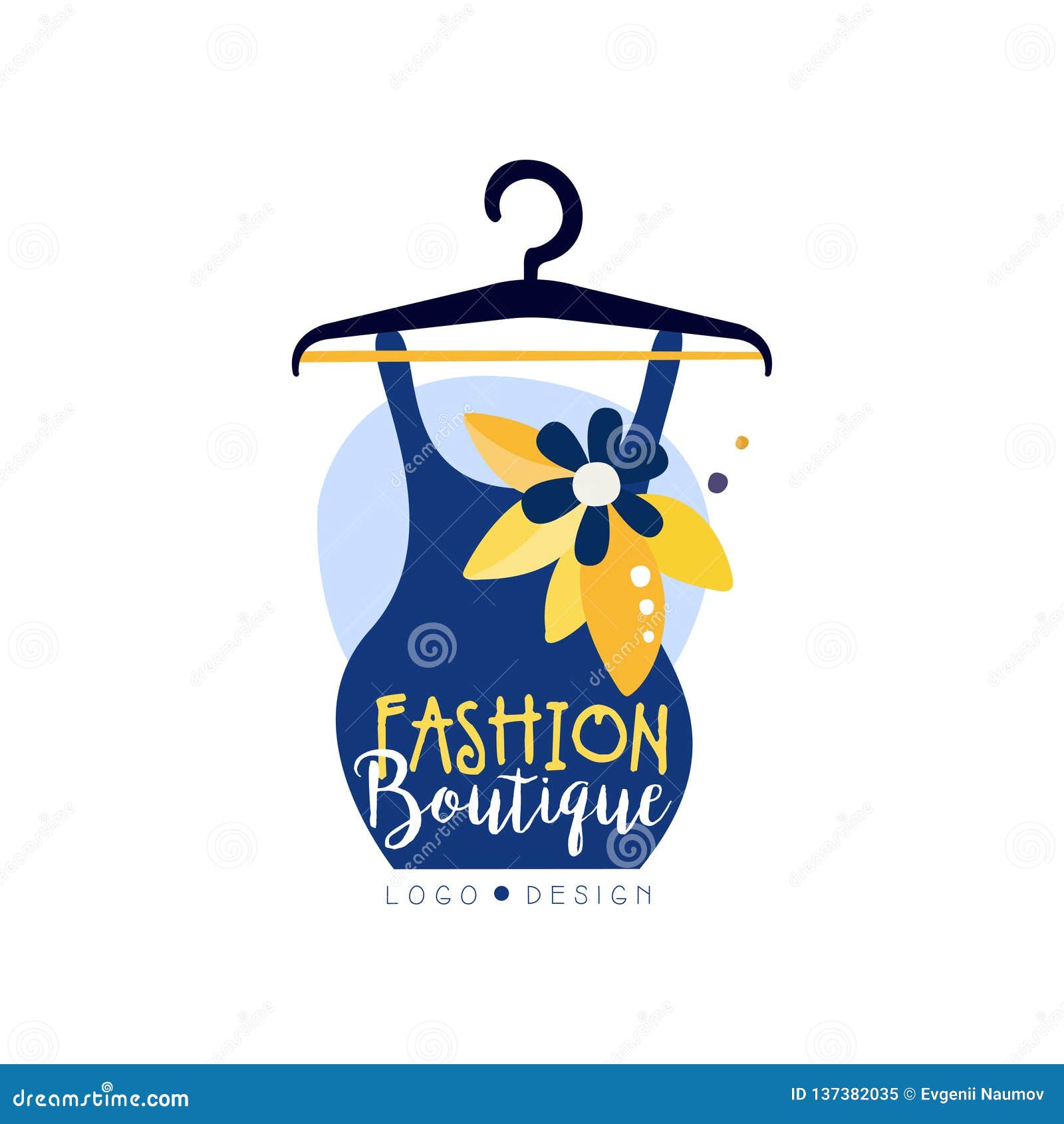 Fashion Boutique Logo Design, Clothes Shop, Beauty Salon, Dress Store Label  Vector Illustration Stock Vector - Illustration of fabric, beauty: 137382035