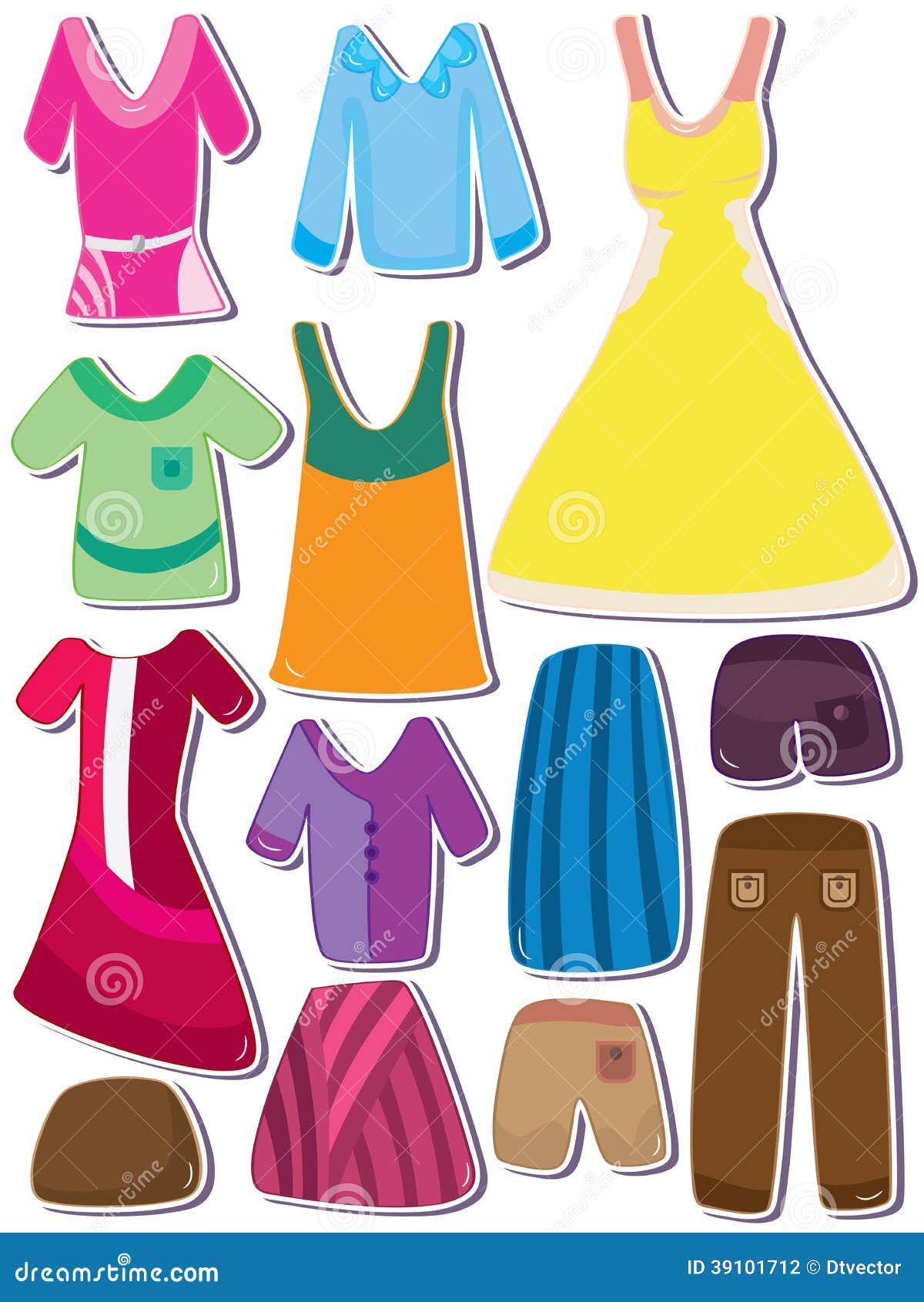 Fashion Cloth Set_eps stock vector. Illustration of child - 39101712