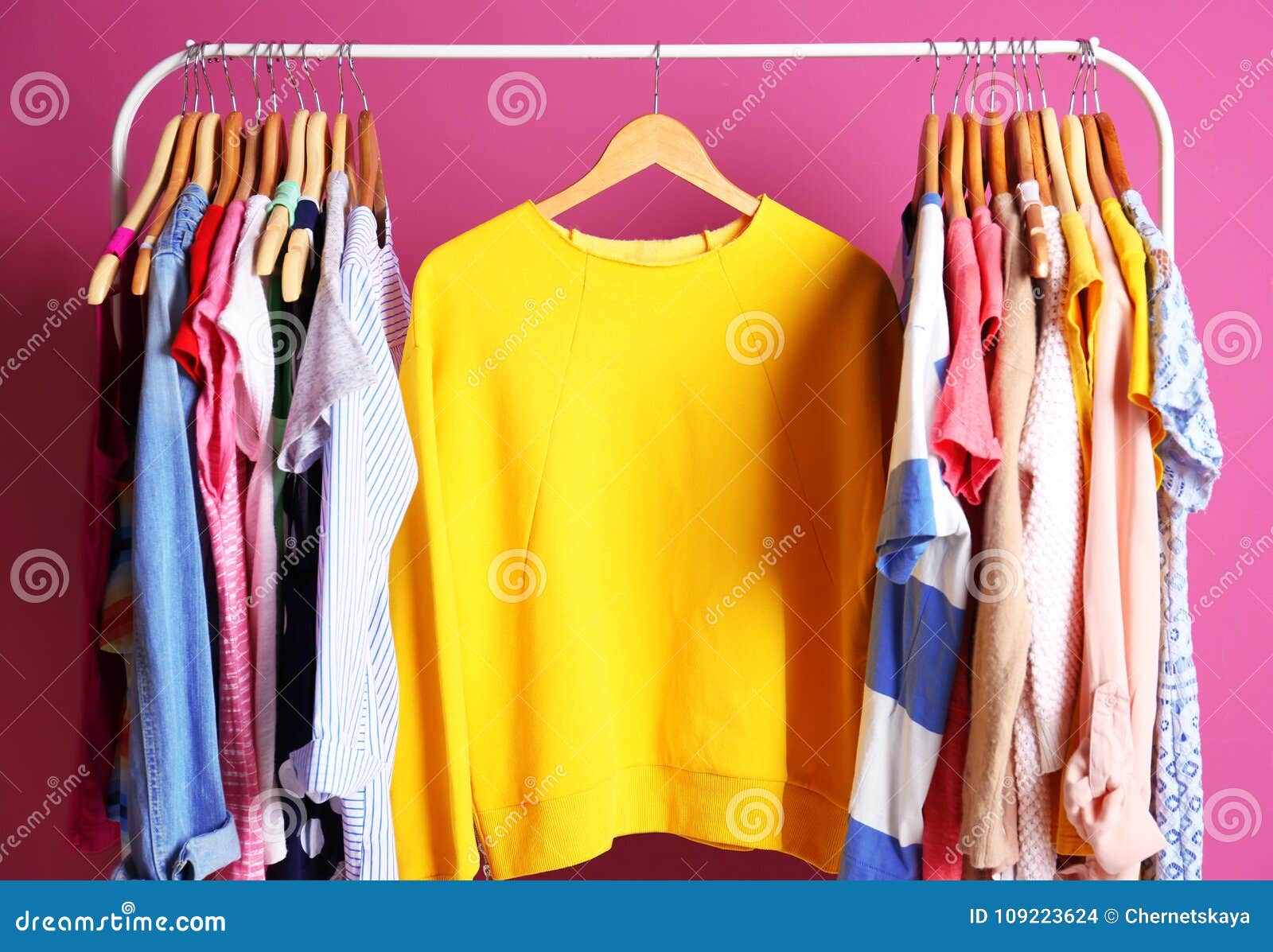 Fashion Clothing on Hangers Stock Photo Image of collection, retail