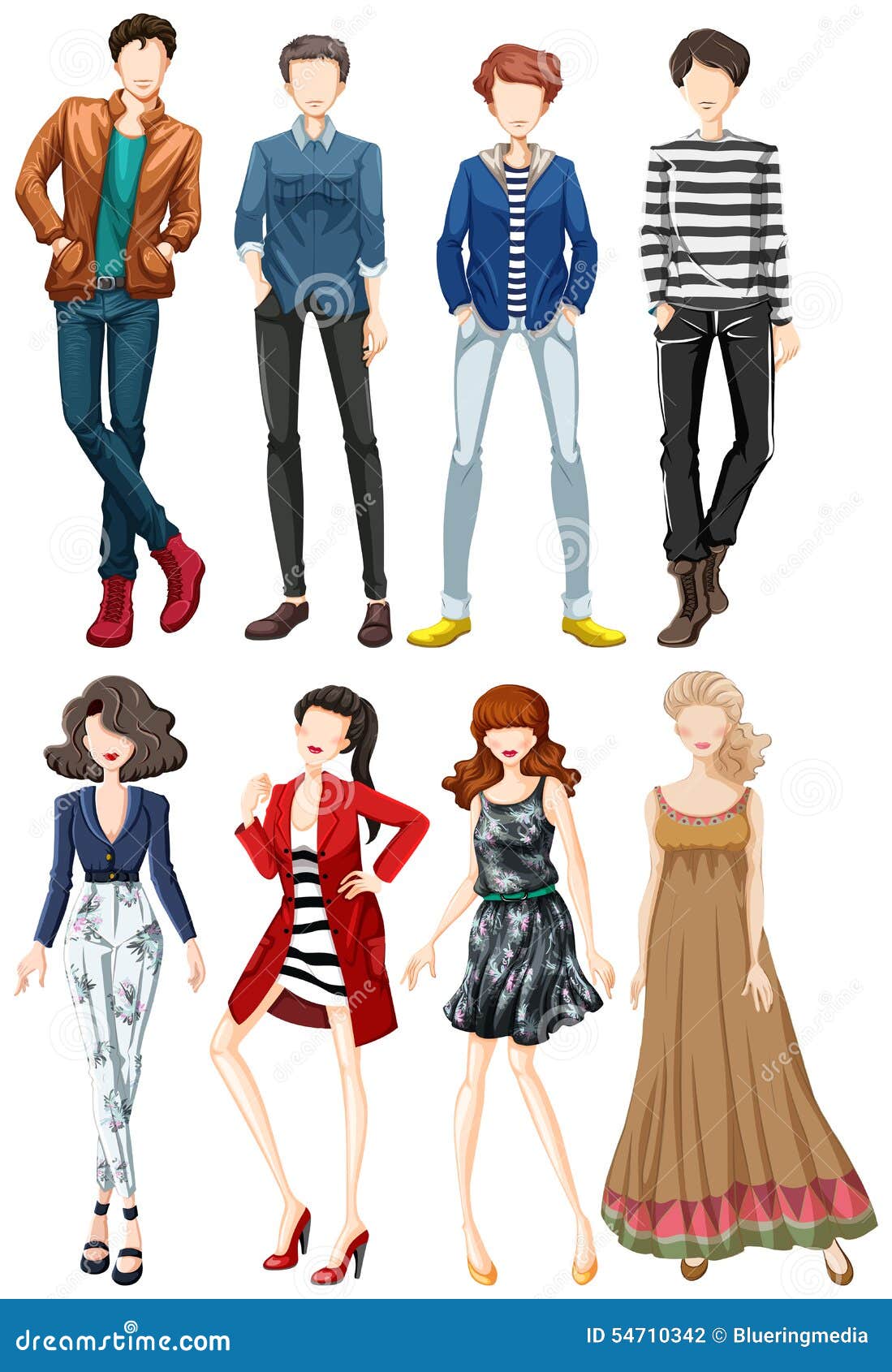 Fashion stock vector. Illustration of long, girl, smart - 54710342