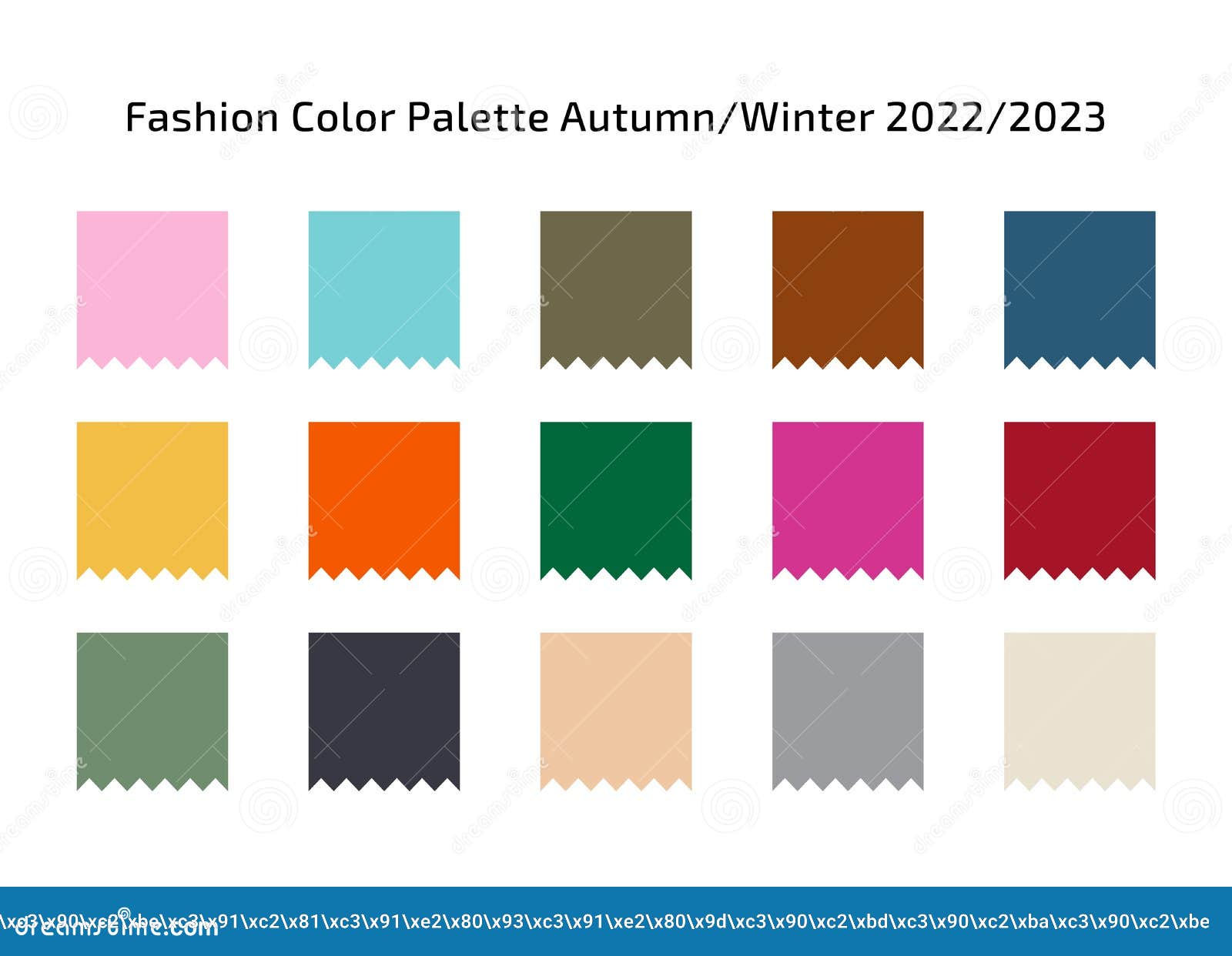 Fashion Color Palette 2022. Fall Winter 2023 Trend Colour Forecast ...