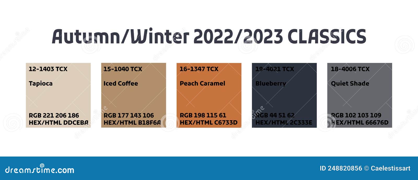 Fashion Color Trend Autumn Fall Winter 2022 2023. Forecast Color ...