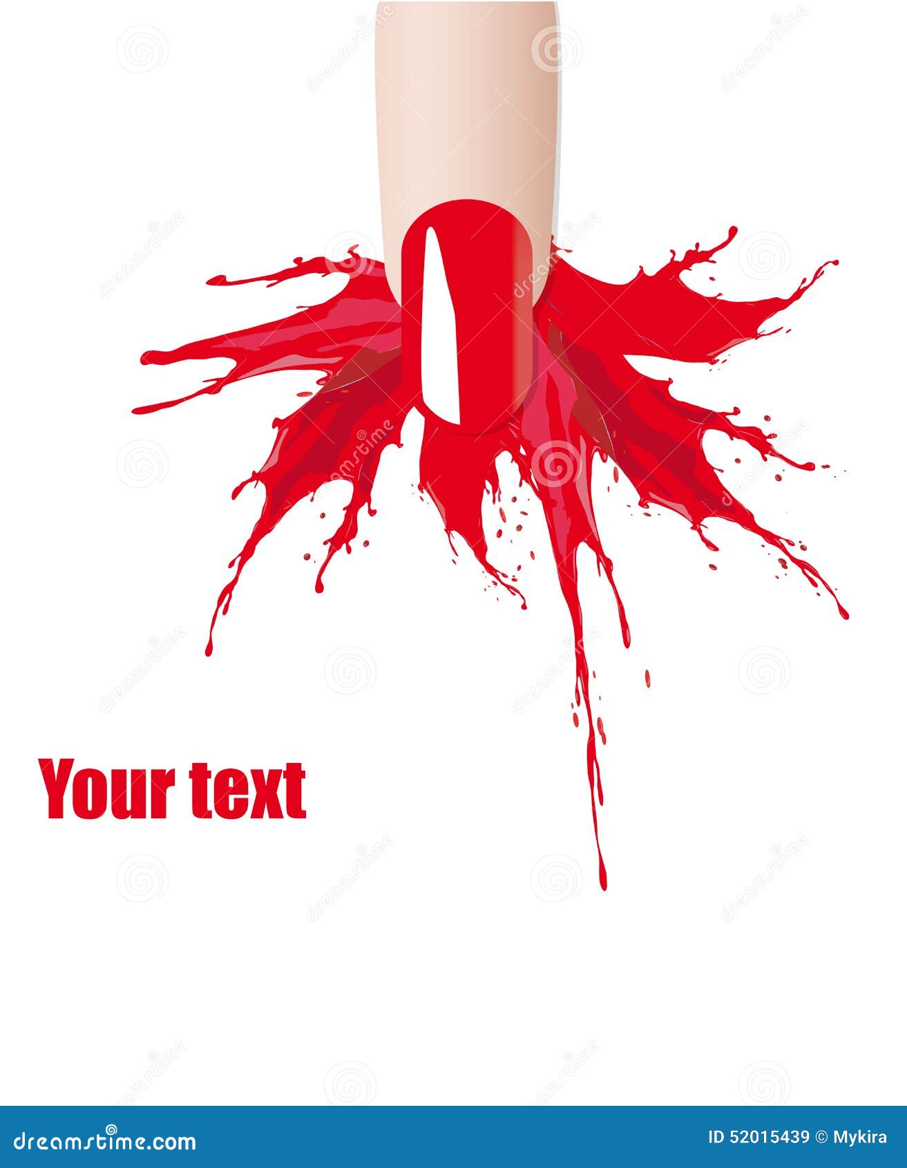 A Splash of Red Nail Polish with Splashes on White Background . Template  Vector for Advertising Your Product Stock Vector - Illustration of  accessory, bright: 188121881
