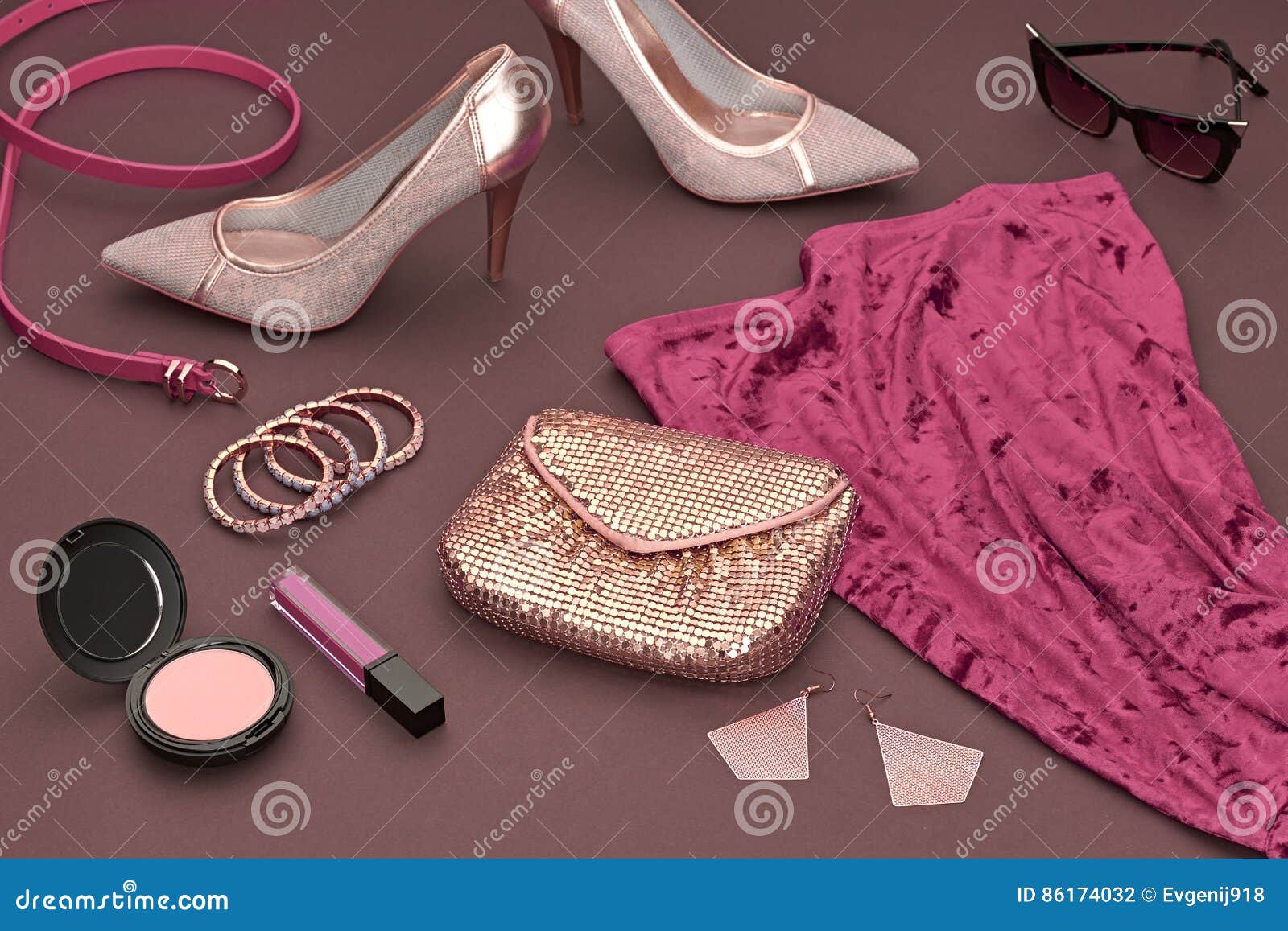 Fashion Design Luxury Clothes Accessories.Cosmetic Stock Photo - Image ...