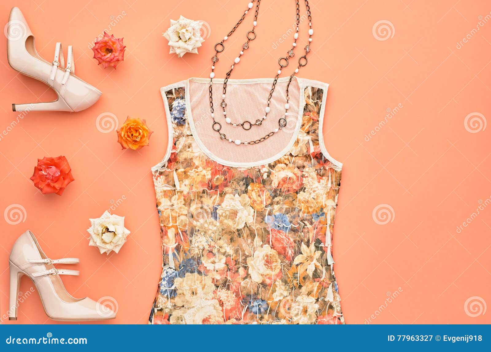 Fashion Design Stylish Outfit.Top View. Minimal Stock Image - Image of ...