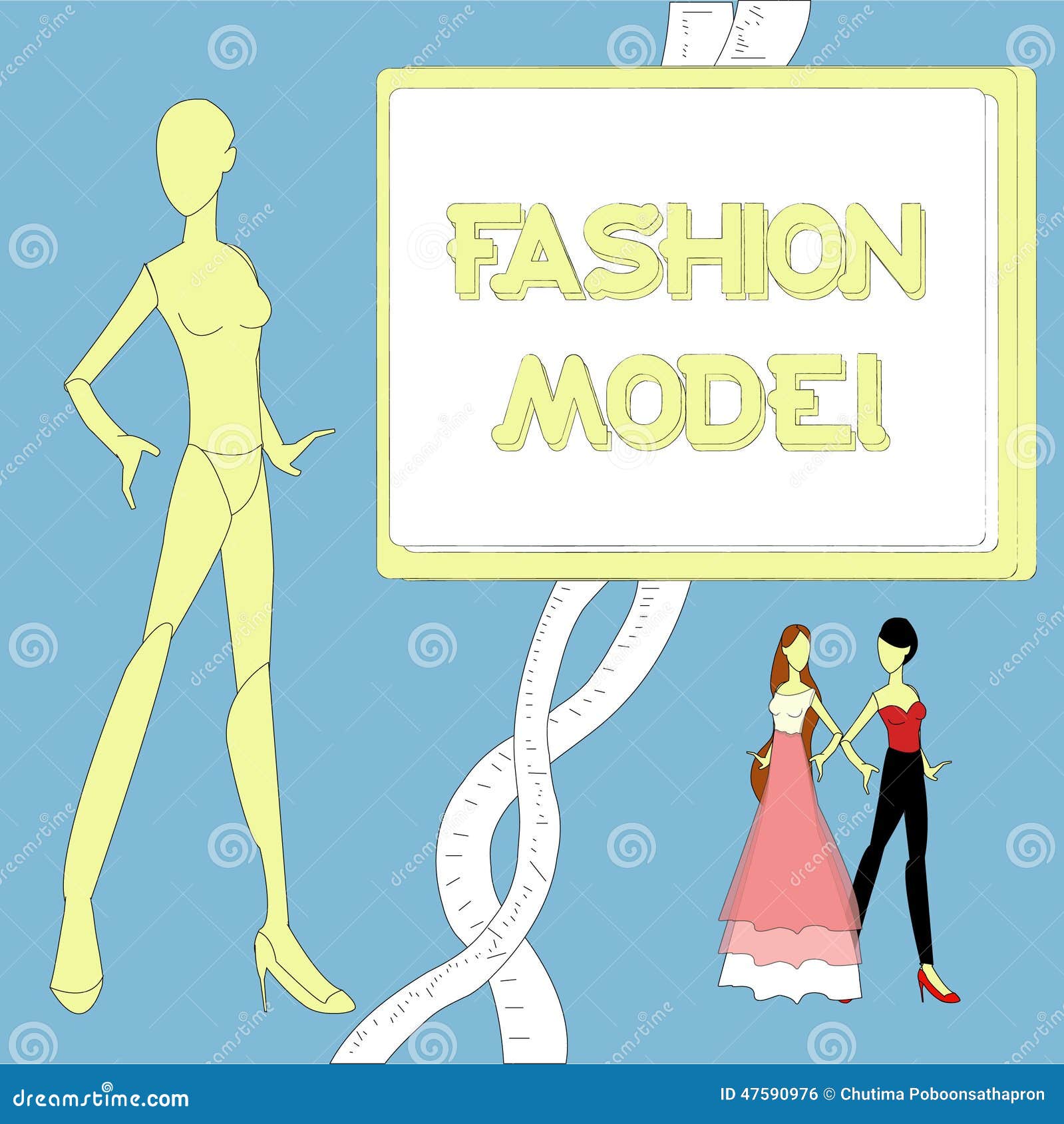 Fashion dummy Model stock illustration. Illustration of background