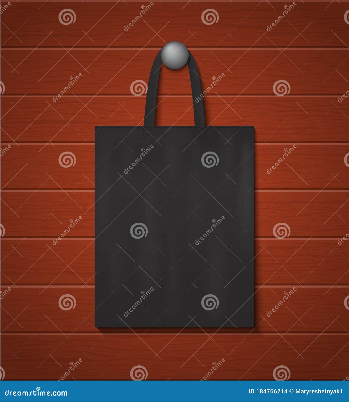Download Fashion Eco Tote Bag Mockup Hanging On Wooden Wall. School ...