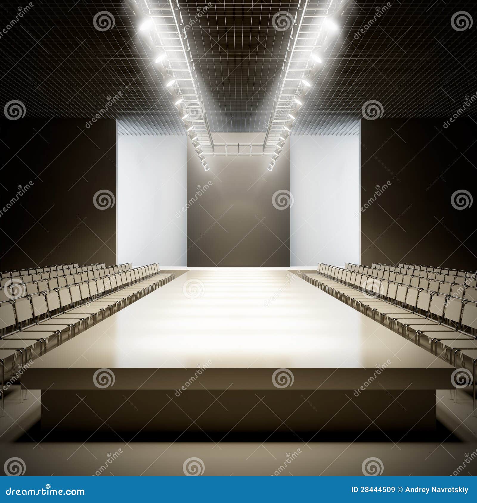 Fashion empty runway. stock illustration. Illustration of industry ...