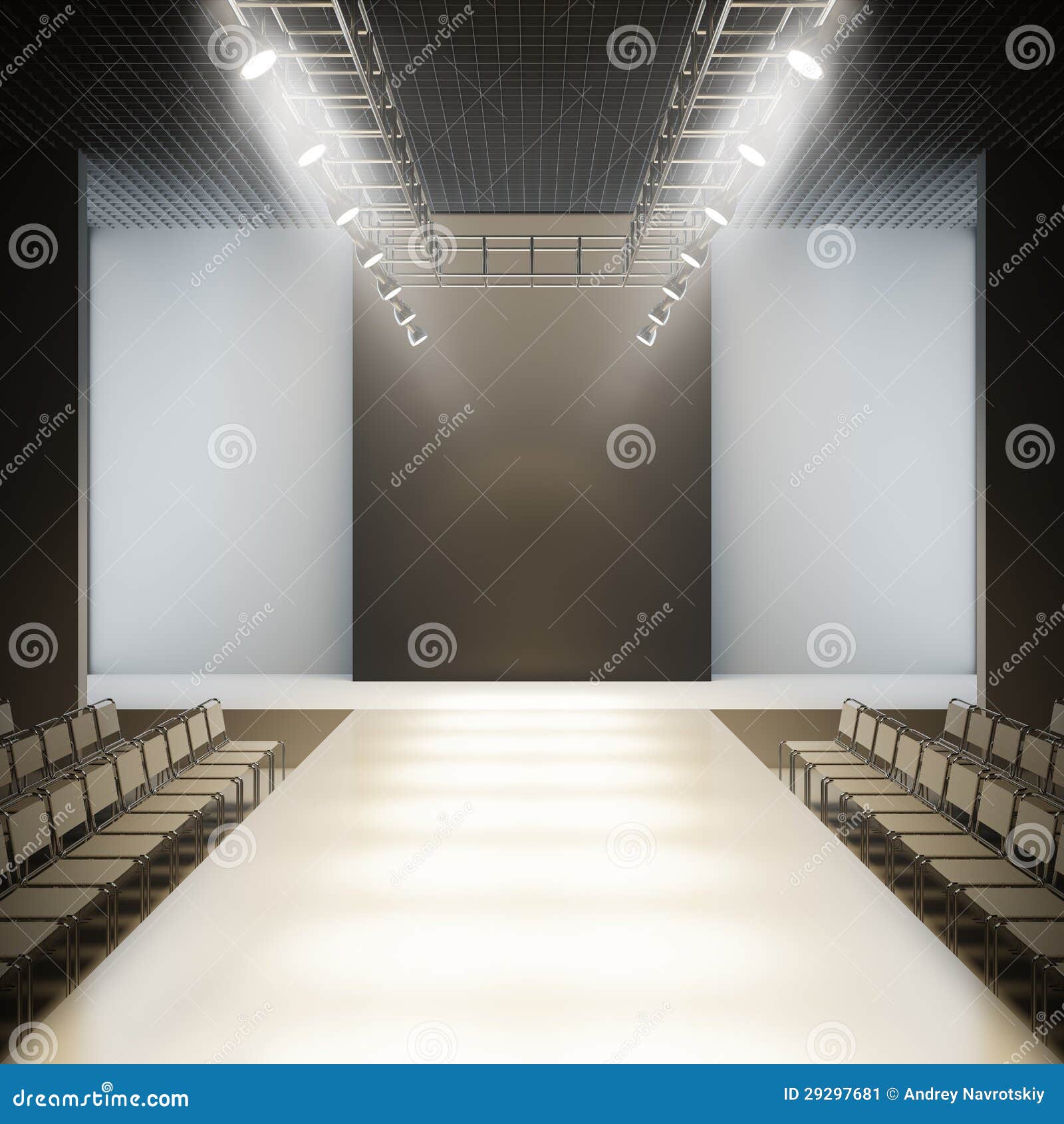 Fashion empty runway. stock illustration. Illustration of perspective ...