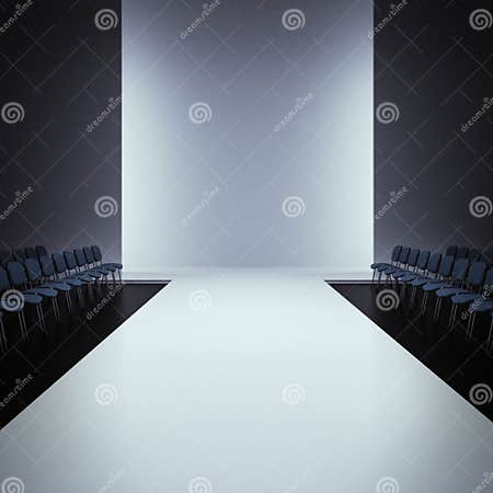 Fashion empty runway stock illustration. Illustration of glamour - 41377521