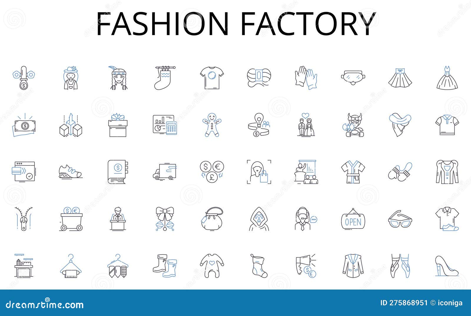 fashion factory line icons collection. chance, randomization, variance, coin, dice, permutation, combination  and